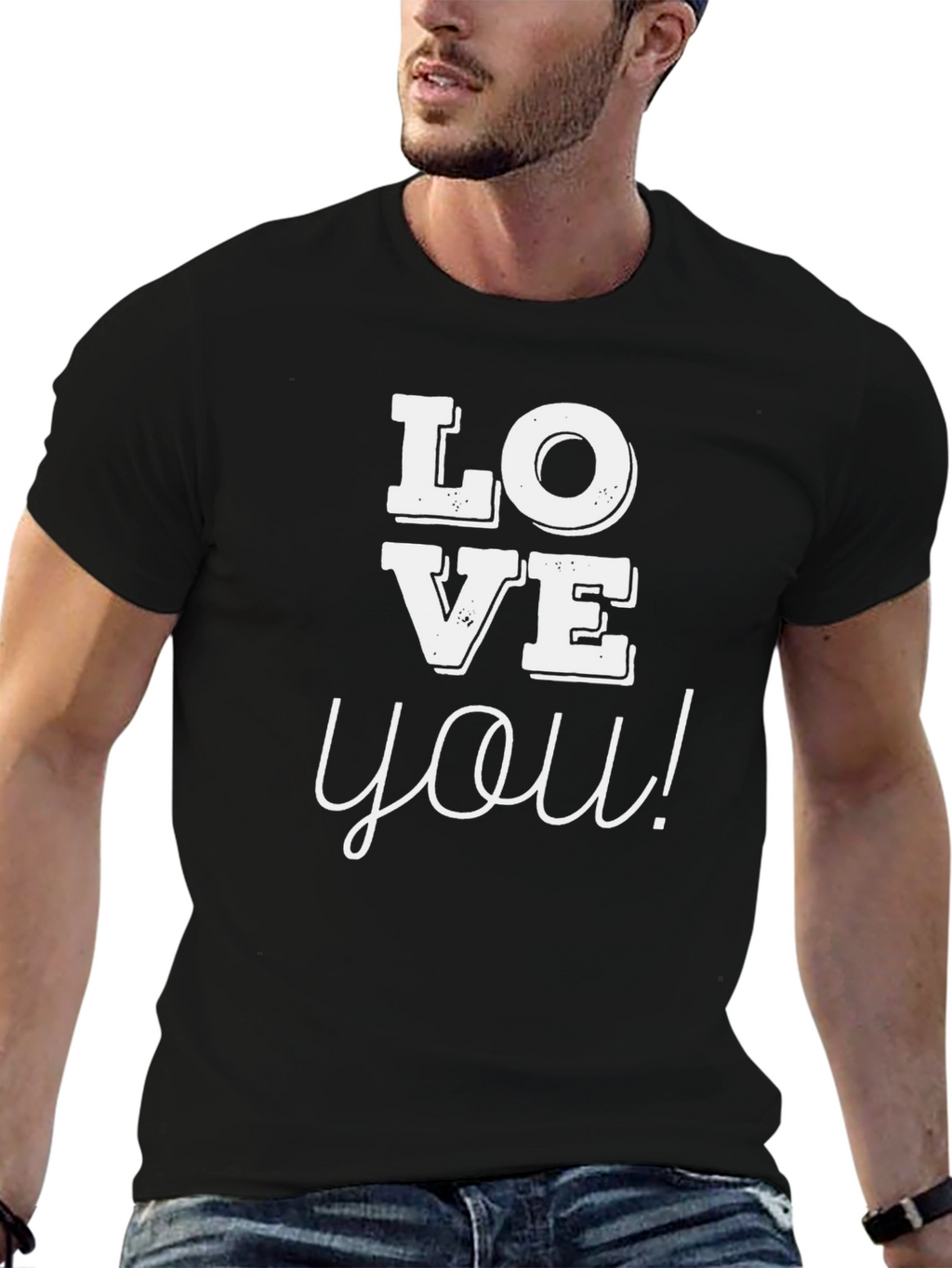 Love You Graphic Tee - Black