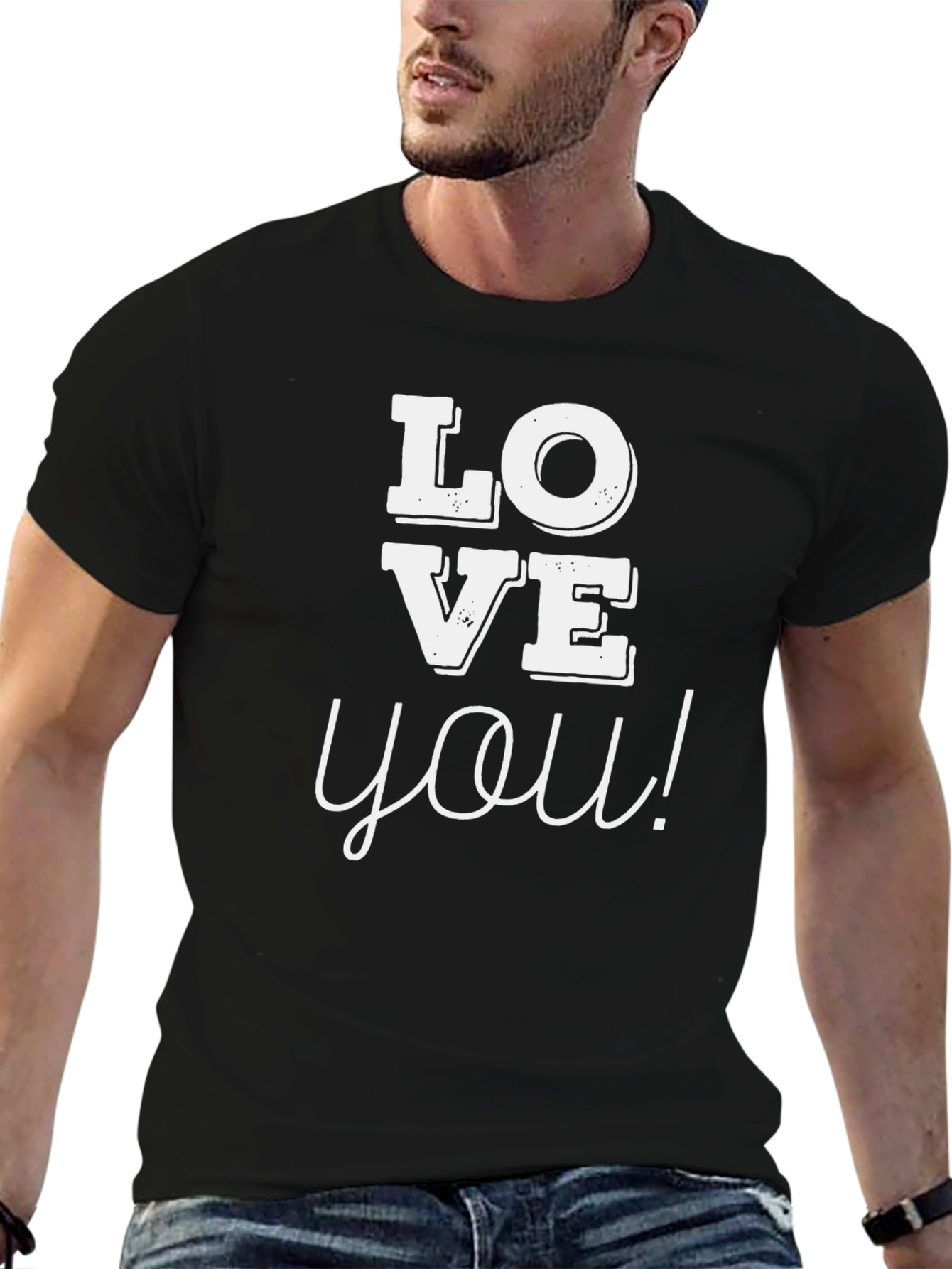 Love You Graphic Tee - Black