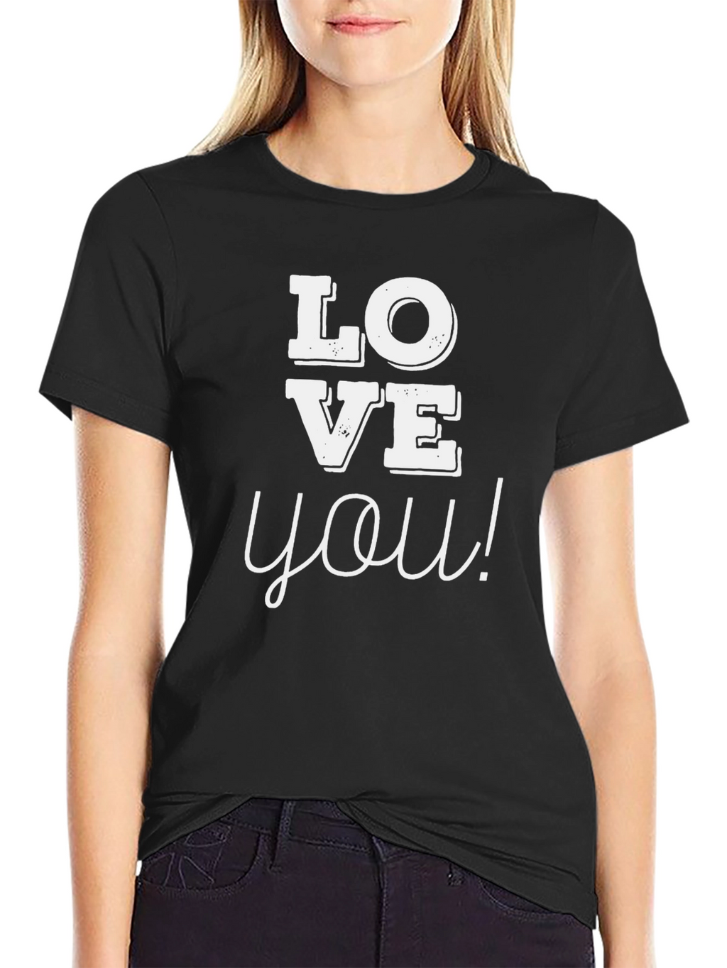 Love You Graphic Tee - Black