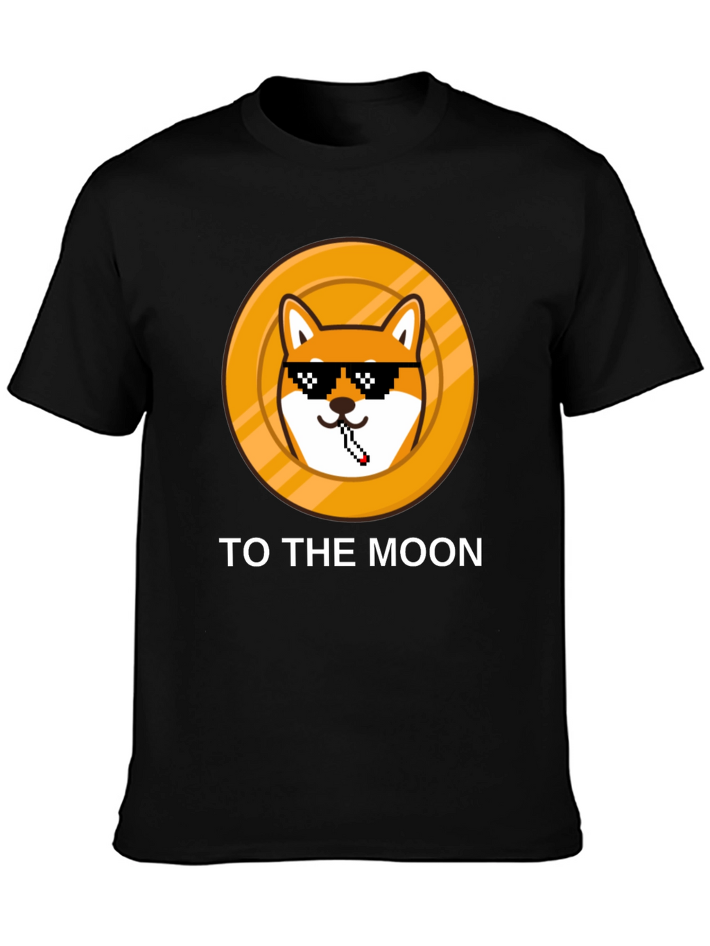DogeCoin To The Moon Black T-Shirt