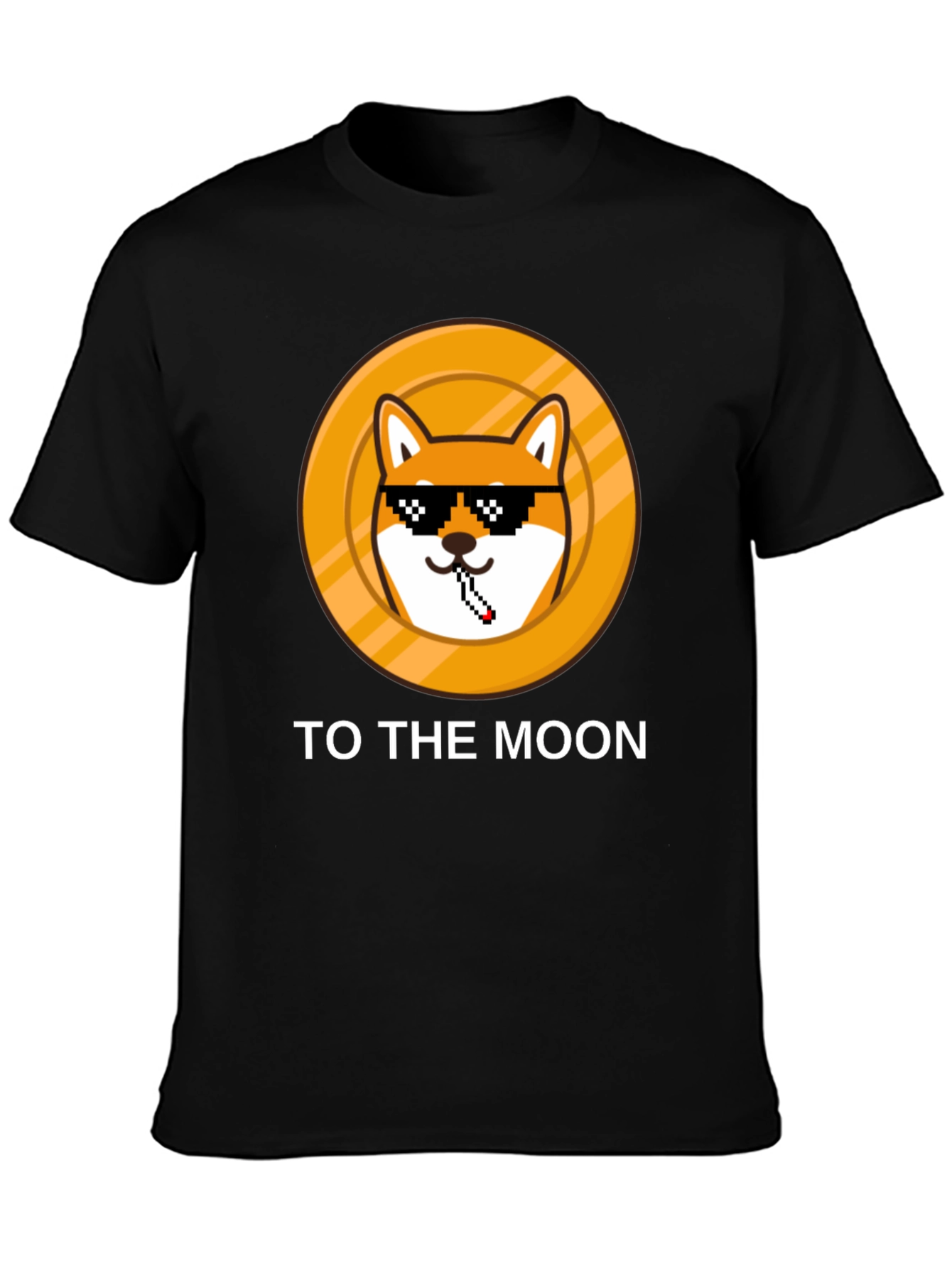 DogeCoin To The Moon Black T-Shirt