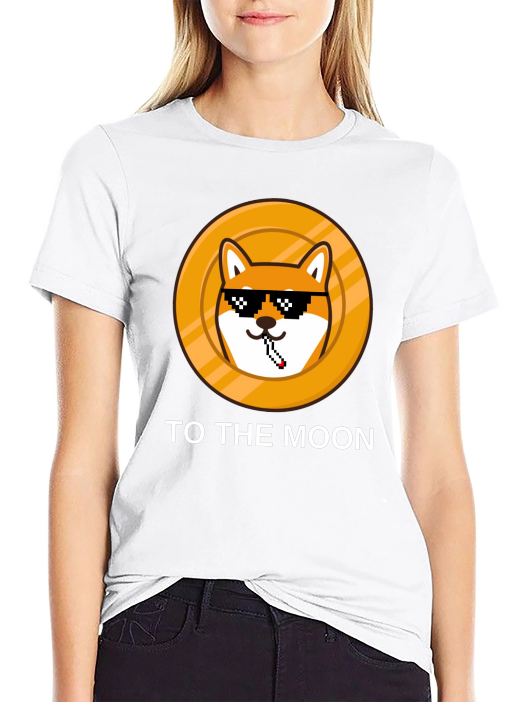 DogeCoin To The Moon Black T-Shirt