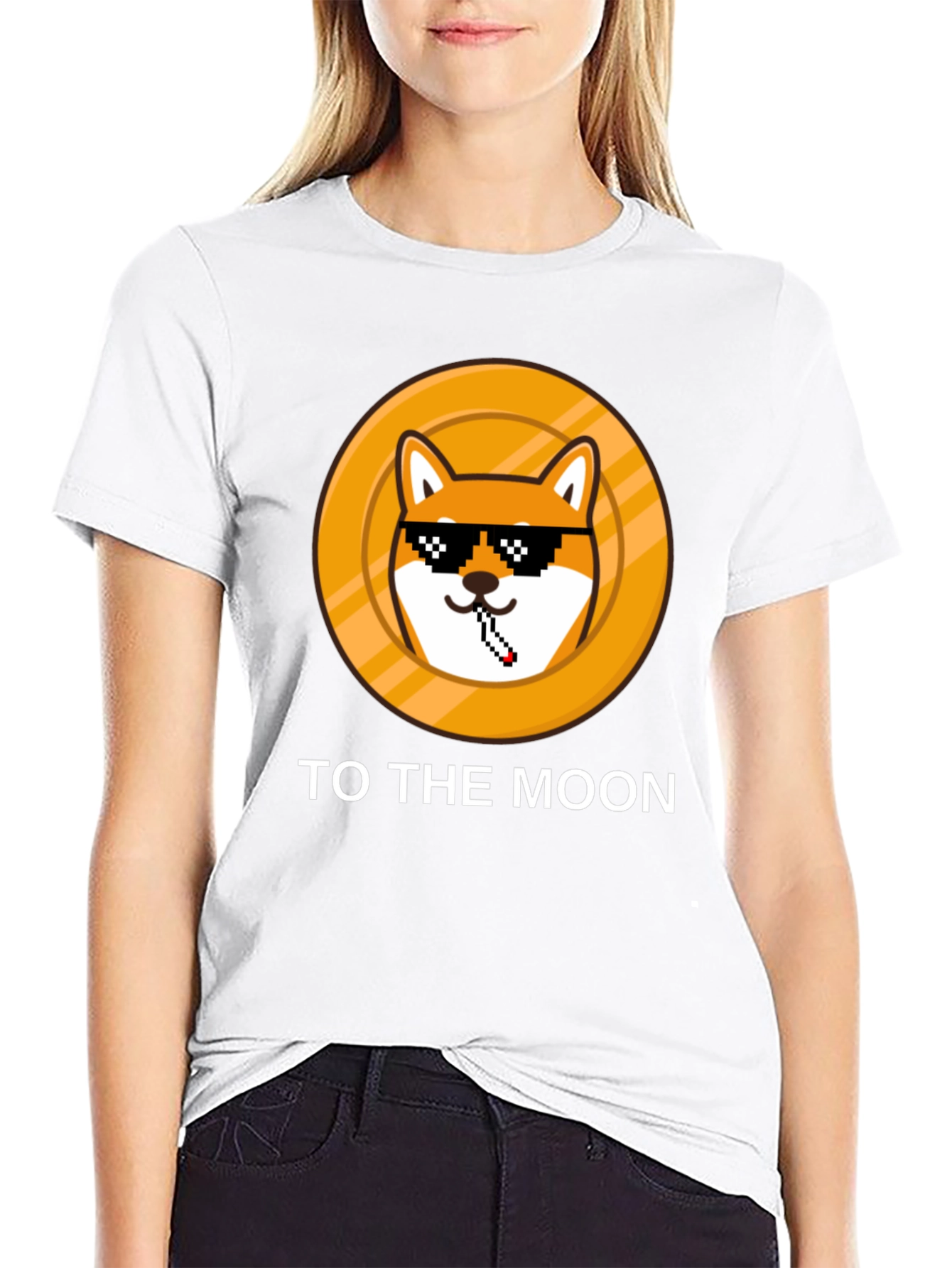 DogeCoin To The Moon Black T-Shirt