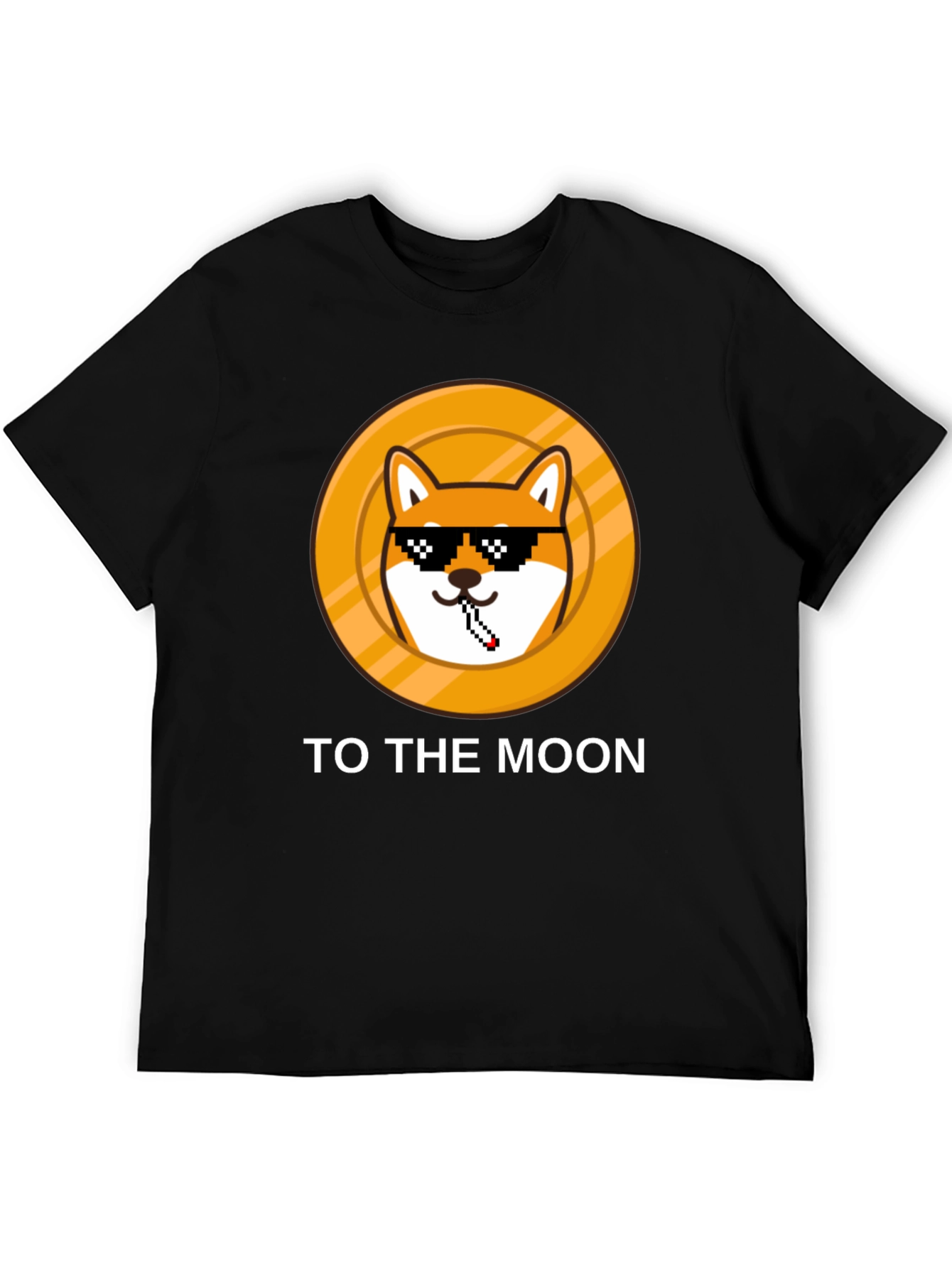 DogeCoin To The Moon Black T-Shirt