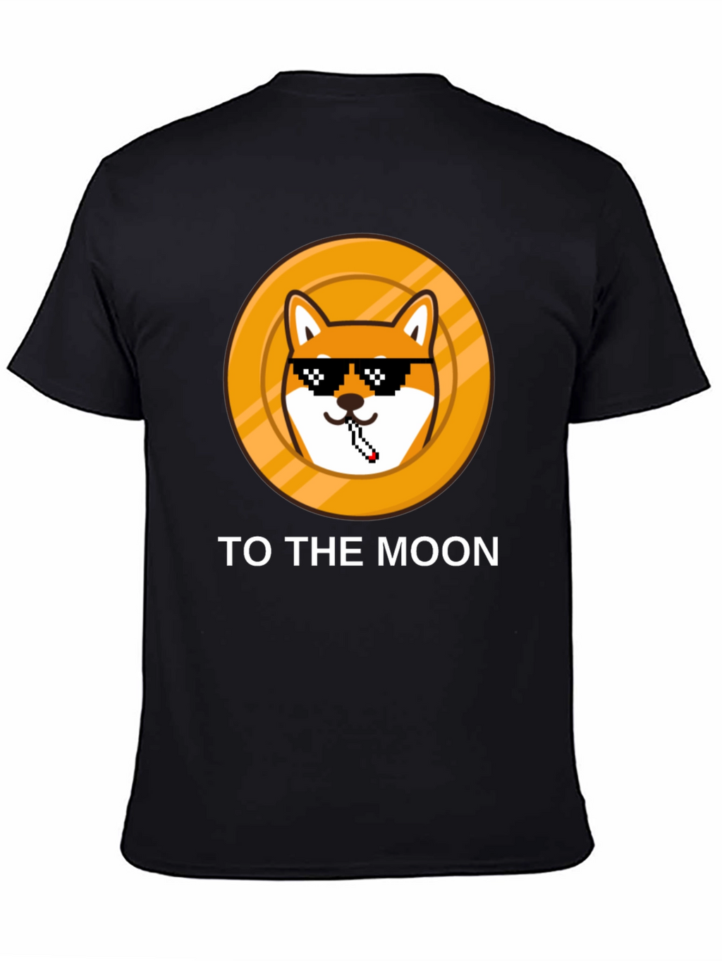 DogeCoin To The Moon Black T-Shirt