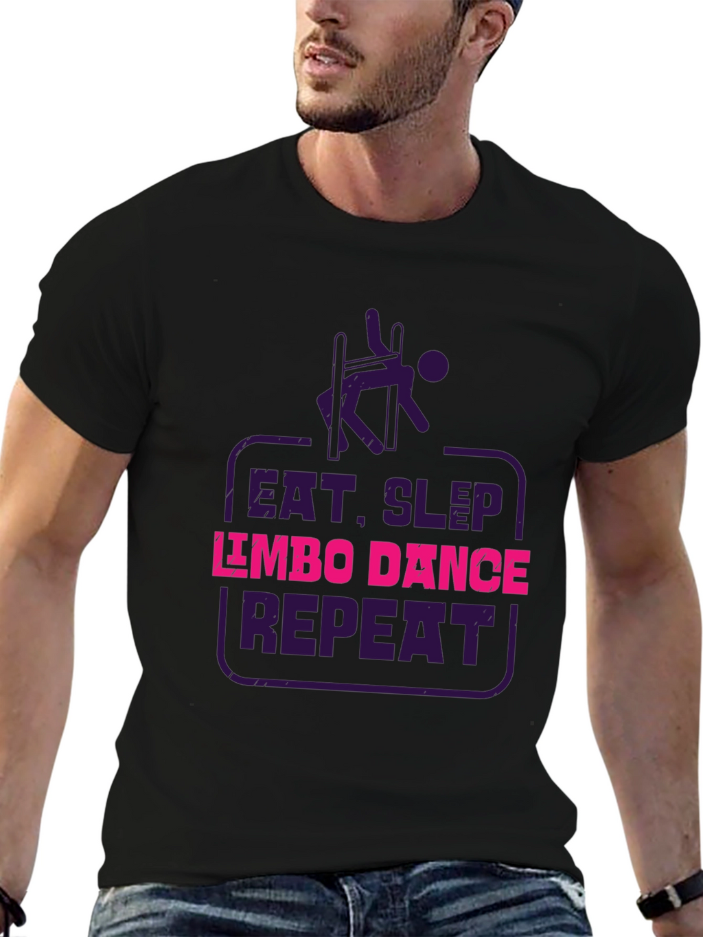 Eat Sleep Limbo Dance Repeat Black T-Shirt
