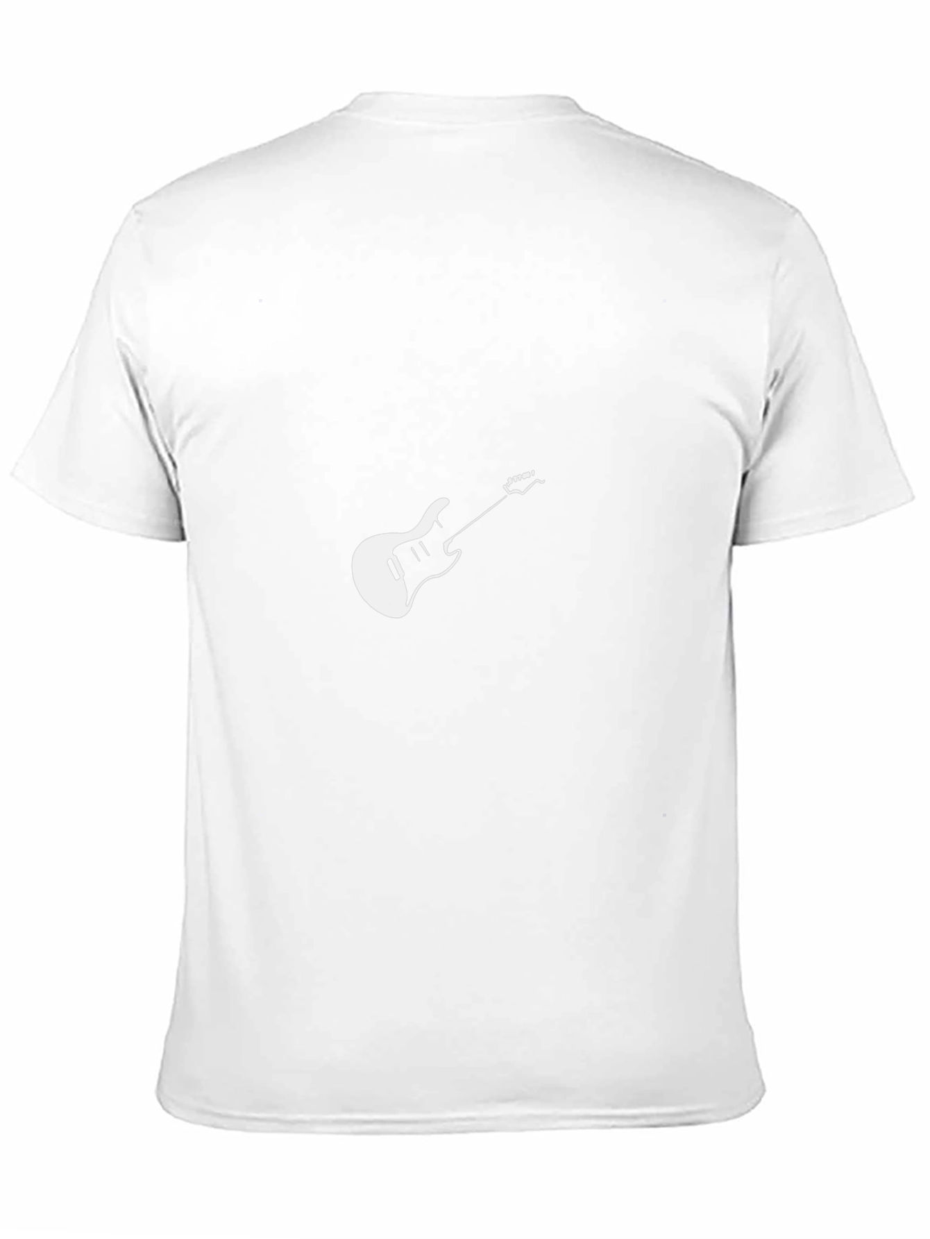 Guitar Graphic Tee - Black Cotton T-Shirt