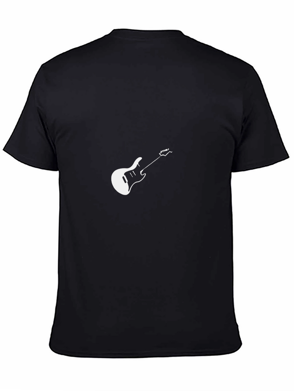 Guitar Graphic Tee - Black Cotton T-Shirt