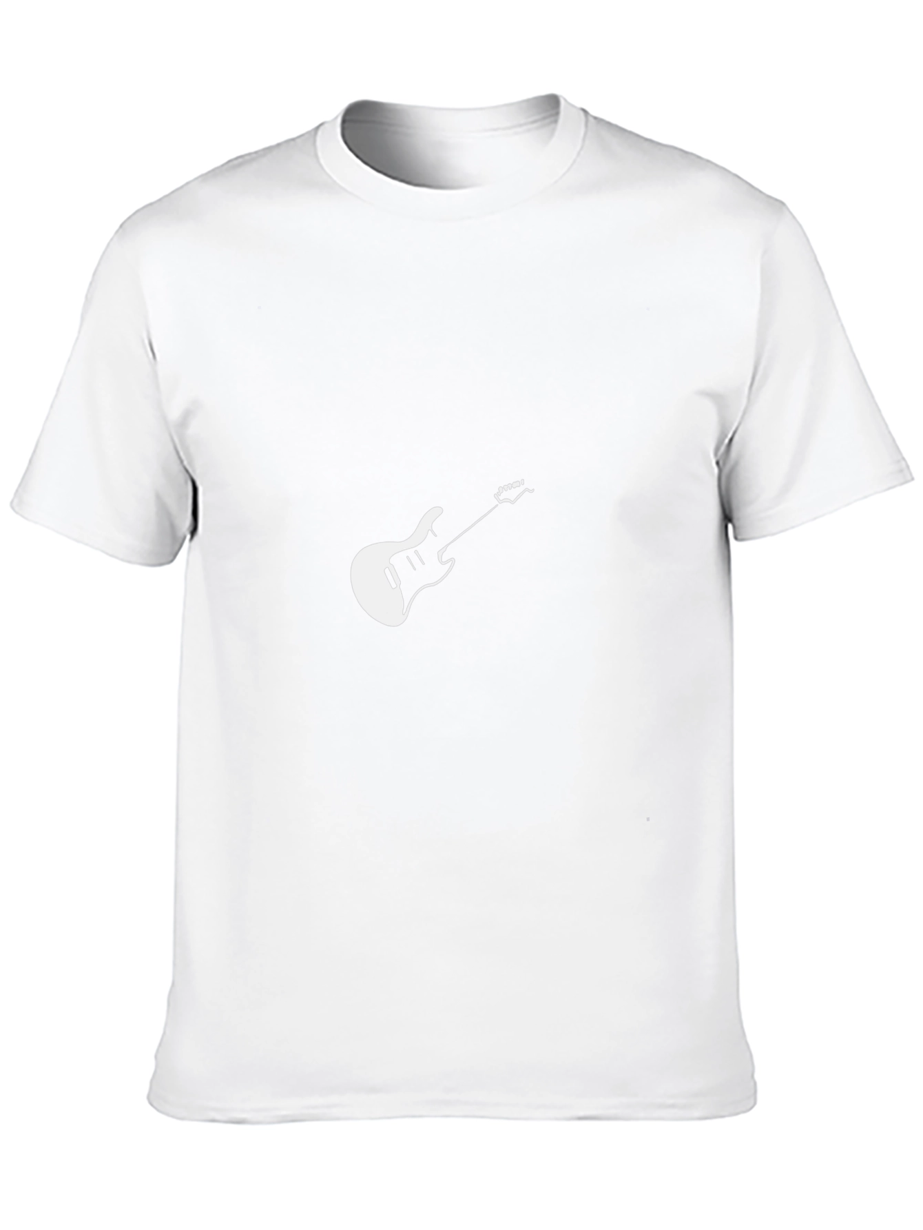 Guitar Graphic Tee - Black Cotton T-Shirt
