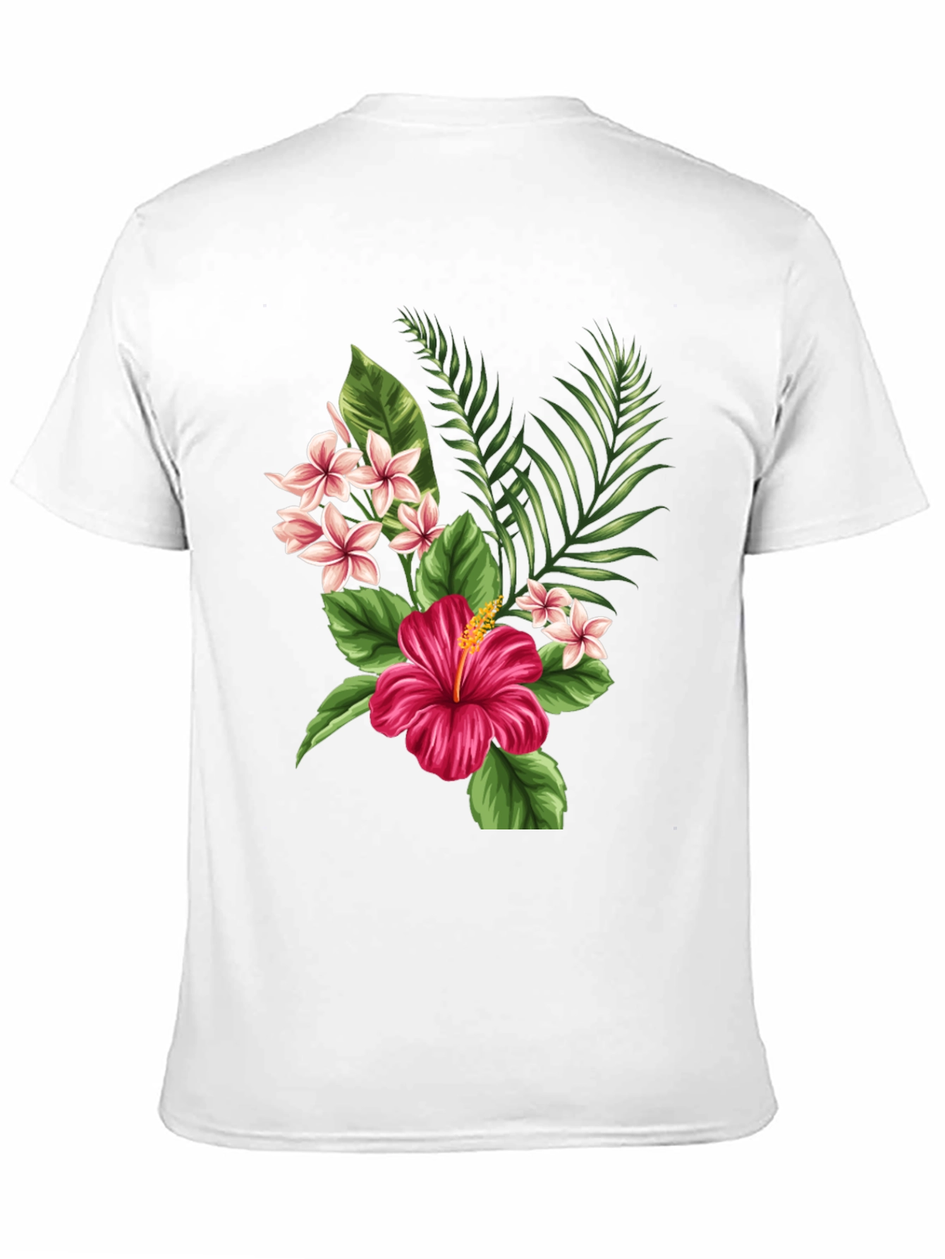 Tropical Floral Graphic Black T-Shirt