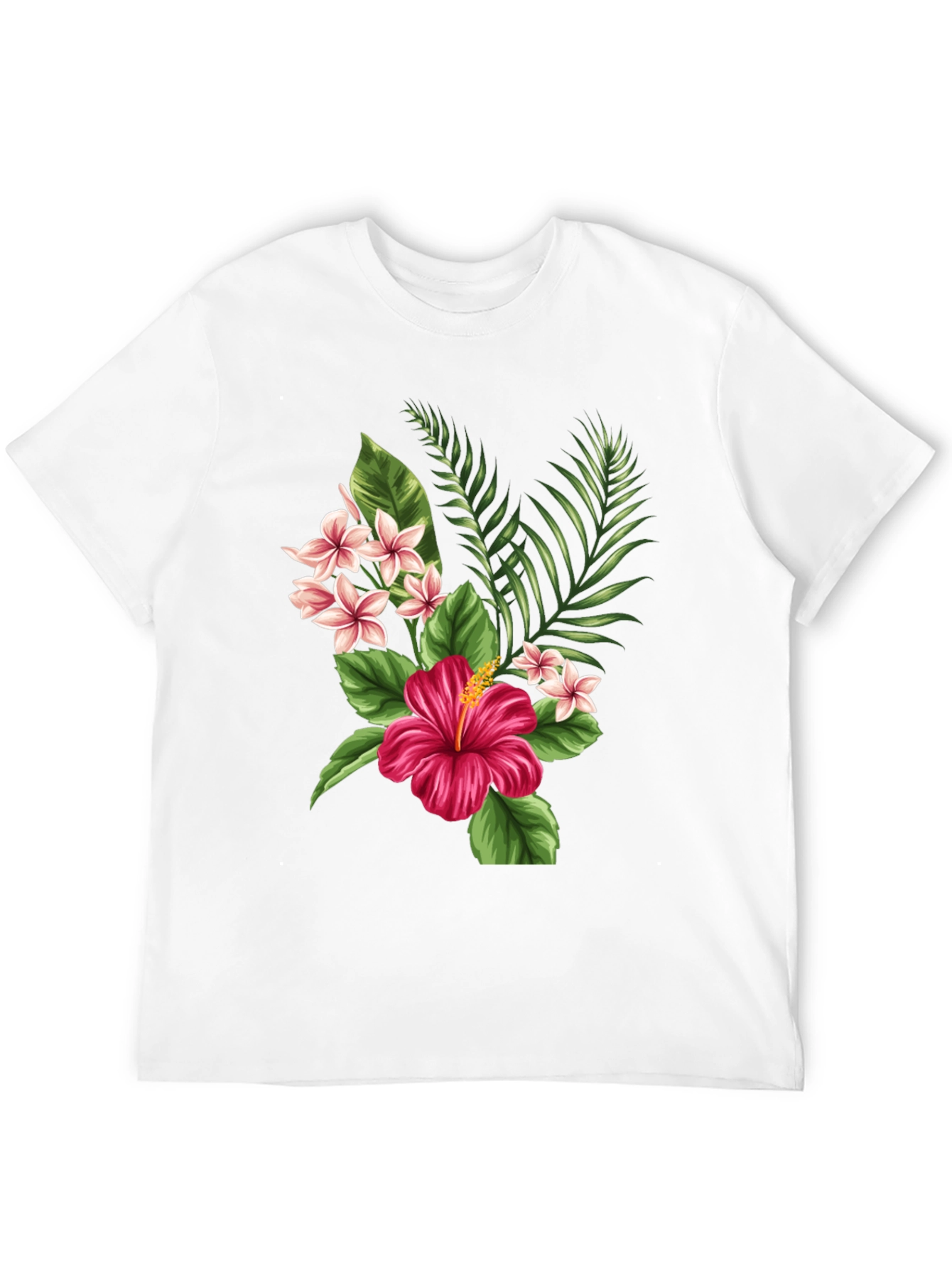 Tropical Floral Graphic Black T-Shirt