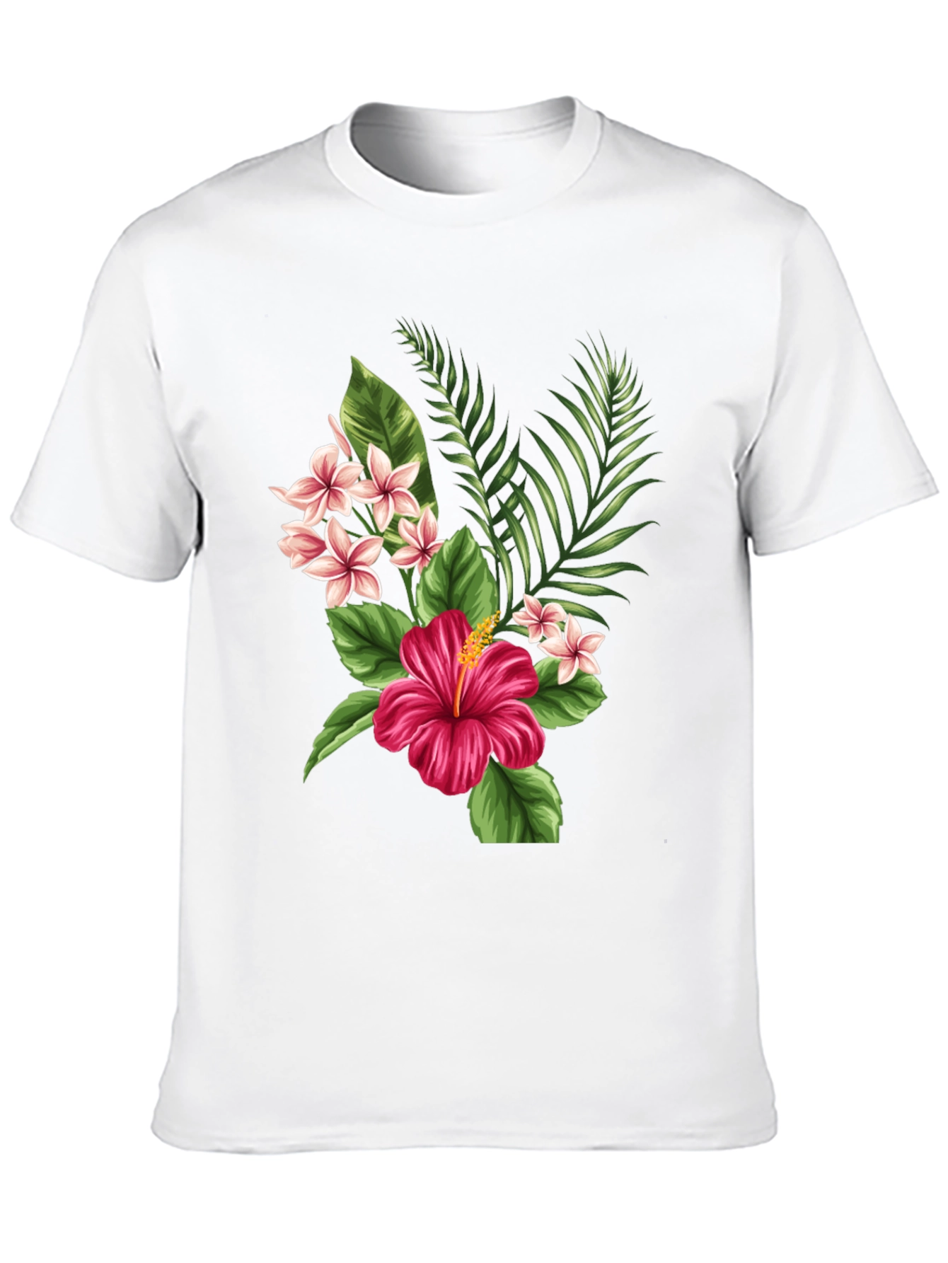 Tropical Floral Graphic Black T-Shirt