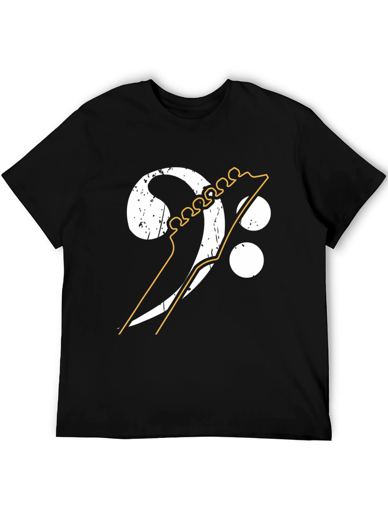 Bass Clef Guitar Graphic Tee - Music Lover Shirt