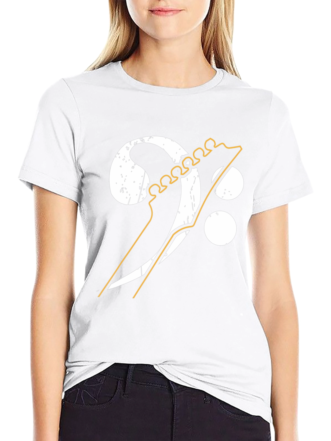 Bass Clef Guitar Graphic Tee - Music Lover Shirt