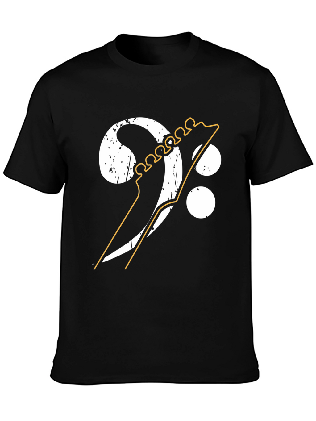 Bass Clef Guitar Graphic Tee - Music Lover Shirt