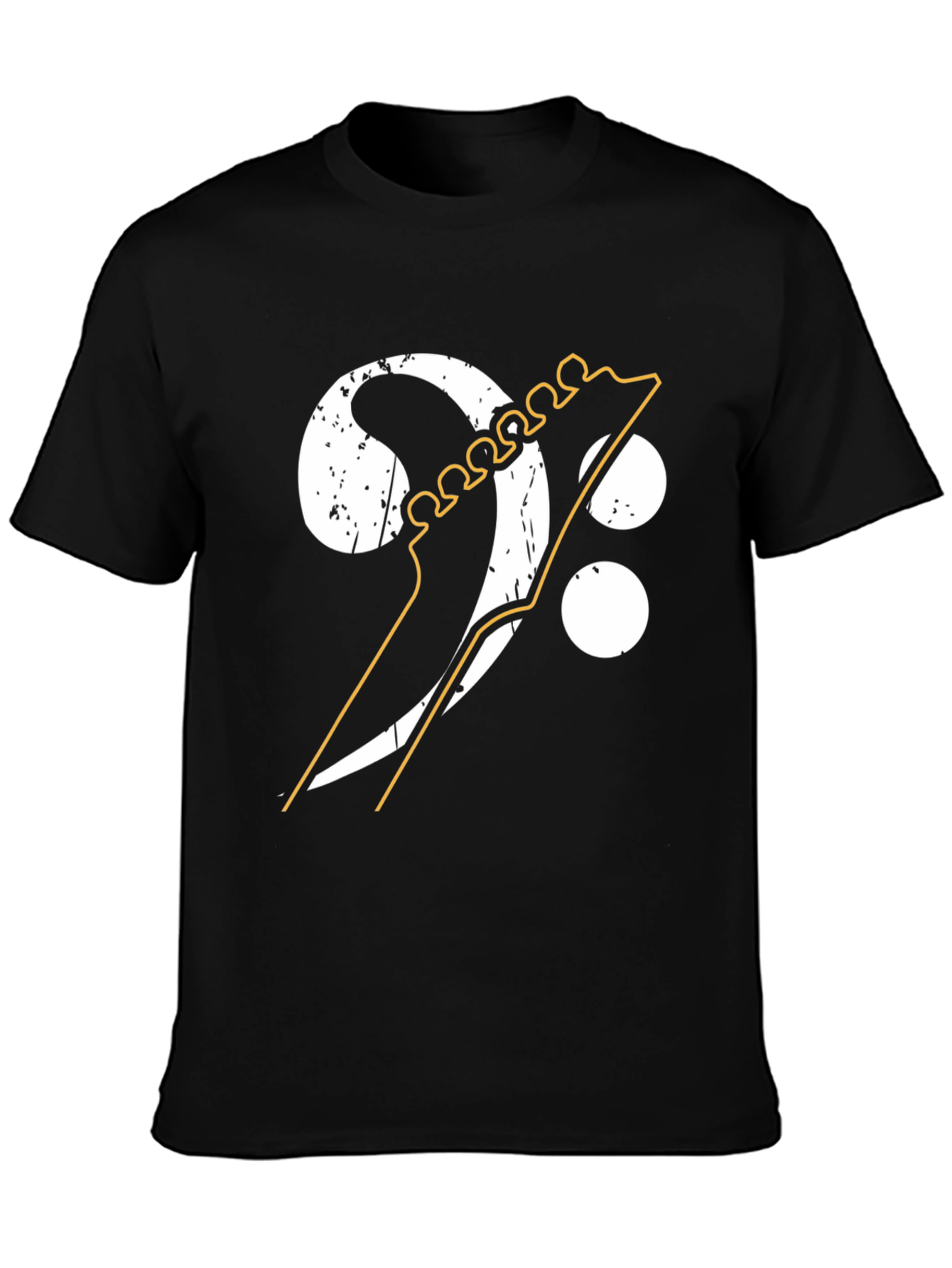 Bass Clef Guitar Graphic Tee - Music Lover Shirt