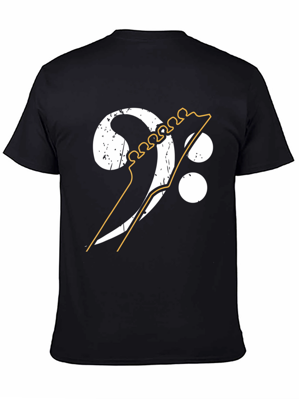 Bass Clef Guitar Graphic Tee - Music Lover Shirt