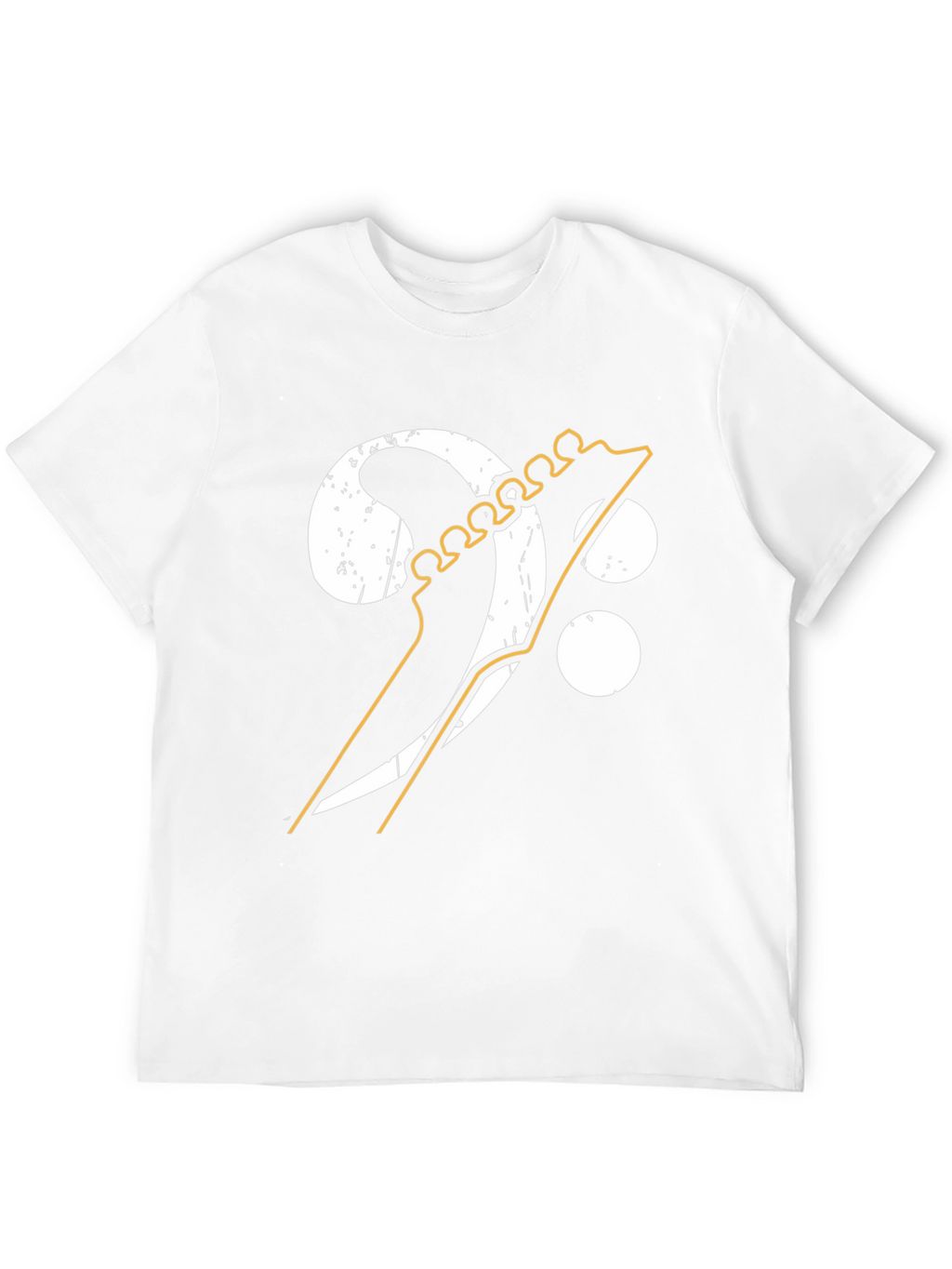 Bass Clef Guitar Graphic Tee - Music Lover Shirt