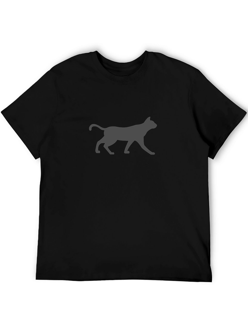 Mens Black Cat Silhouette Graphic Tee