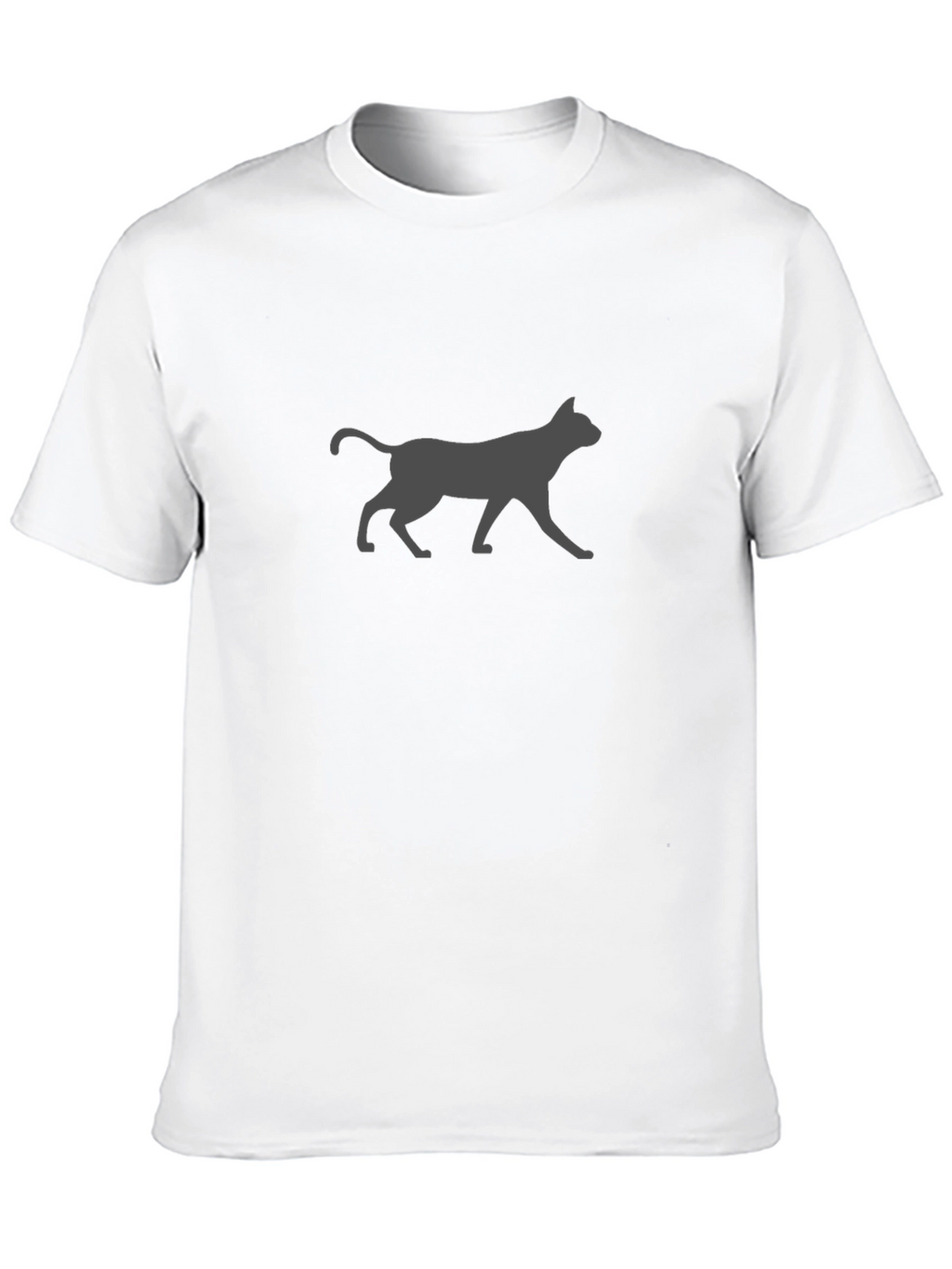 Mens Black Cat Silhouette Graphic Tee