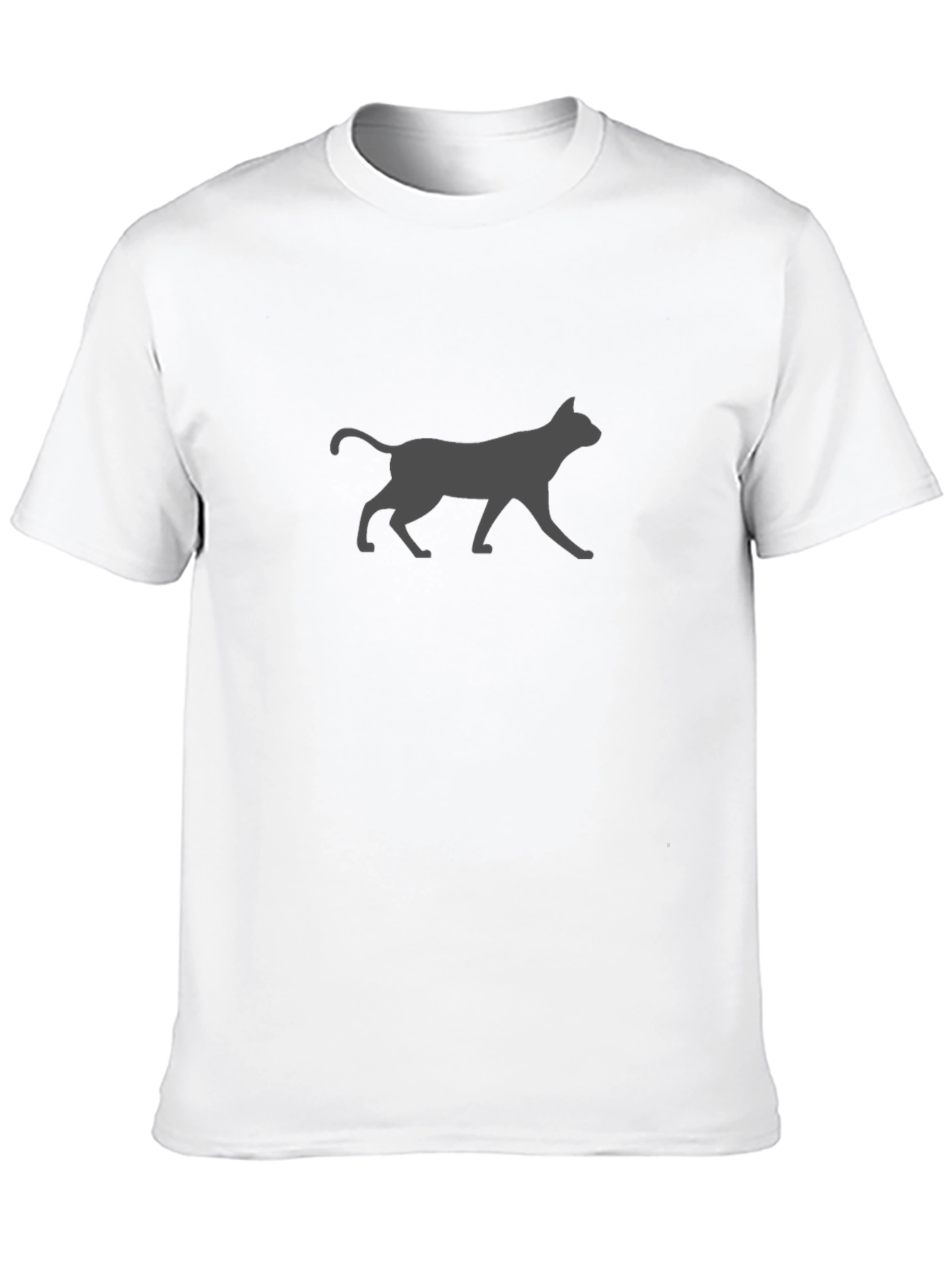 Mens Black Cat Silhouette Graphic Tee