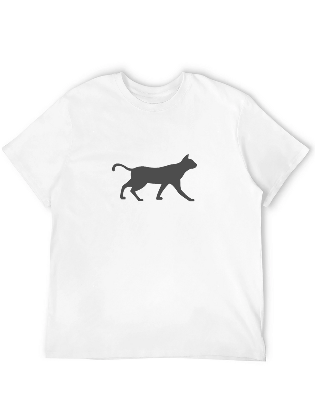 Mens Black Cat Silhouette Graphic Tee