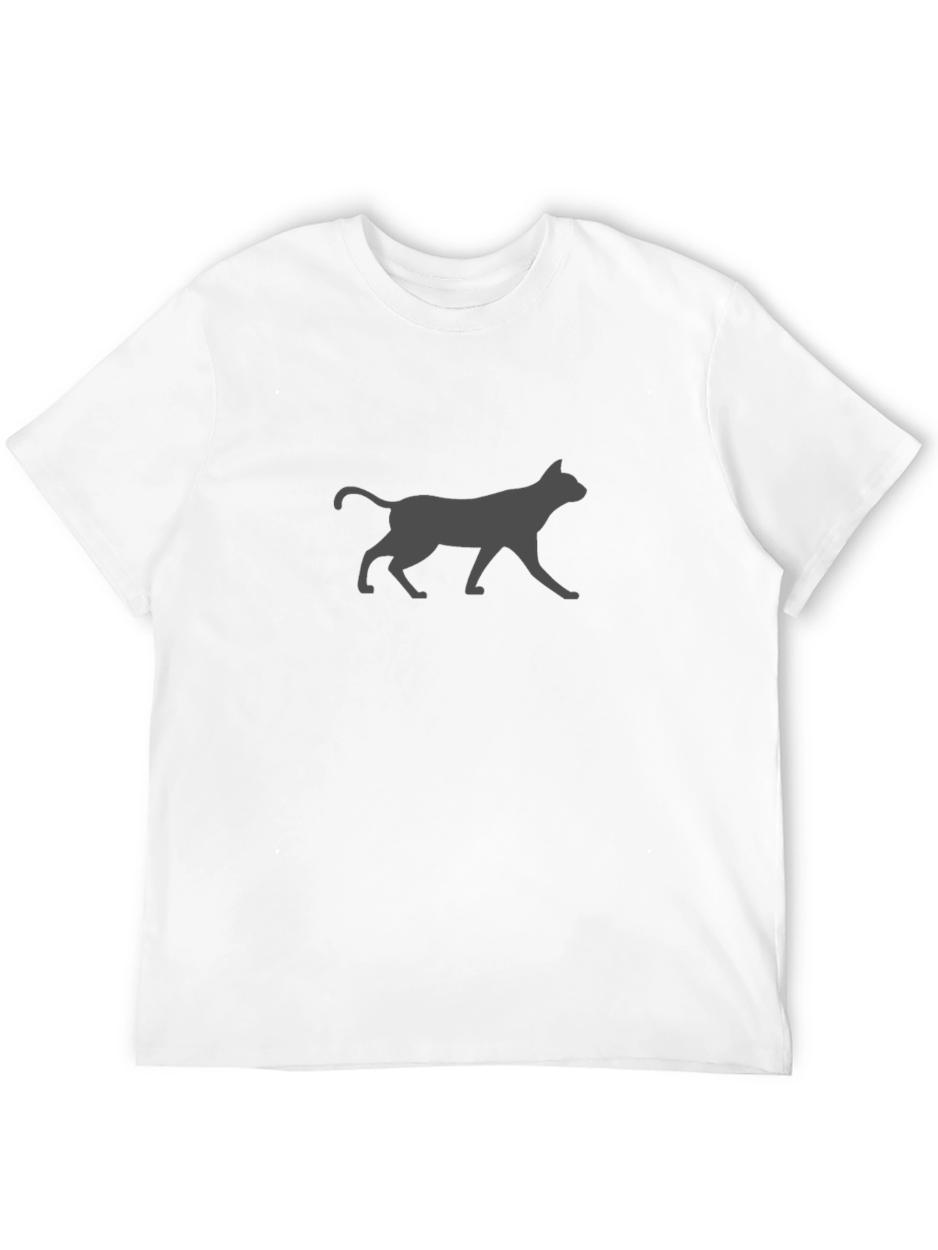 Mens Black Cat Silhouette Graphic Tee