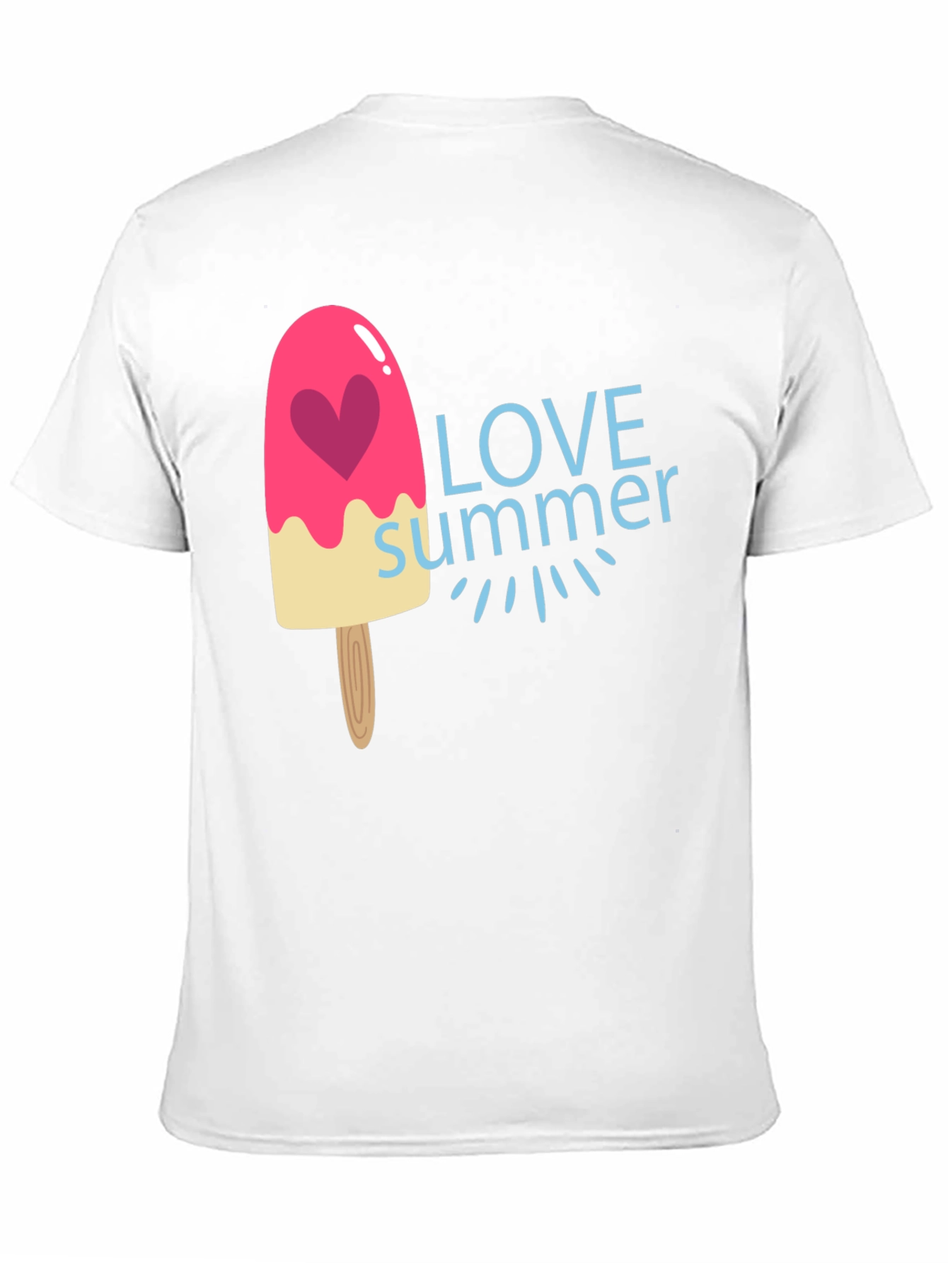 Love Summer Graphic Tee - Fun Ice Cream Design