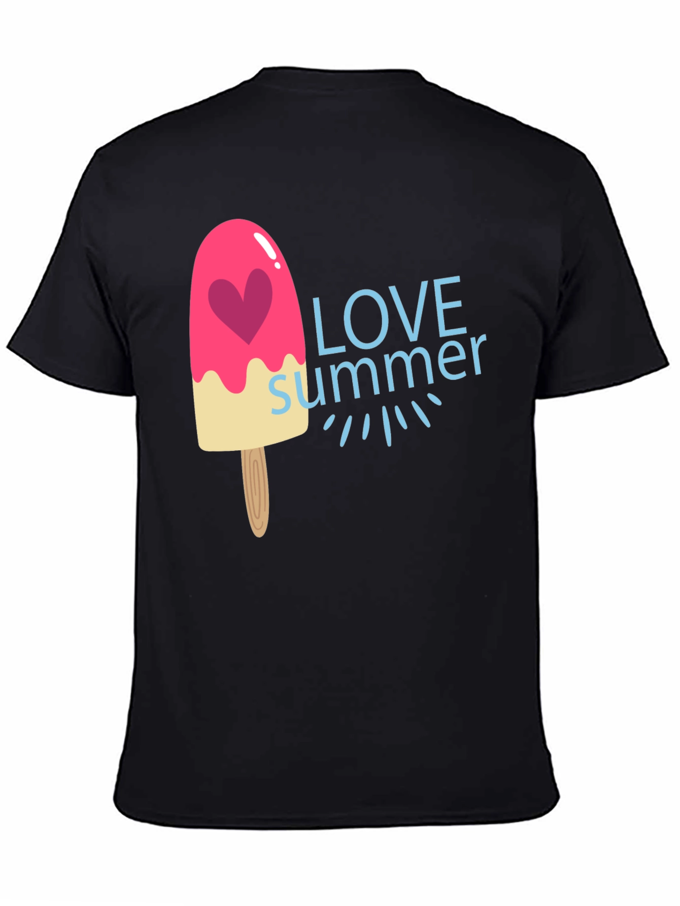 Love Summer Graphic Tee - Fun Ice Cream Design