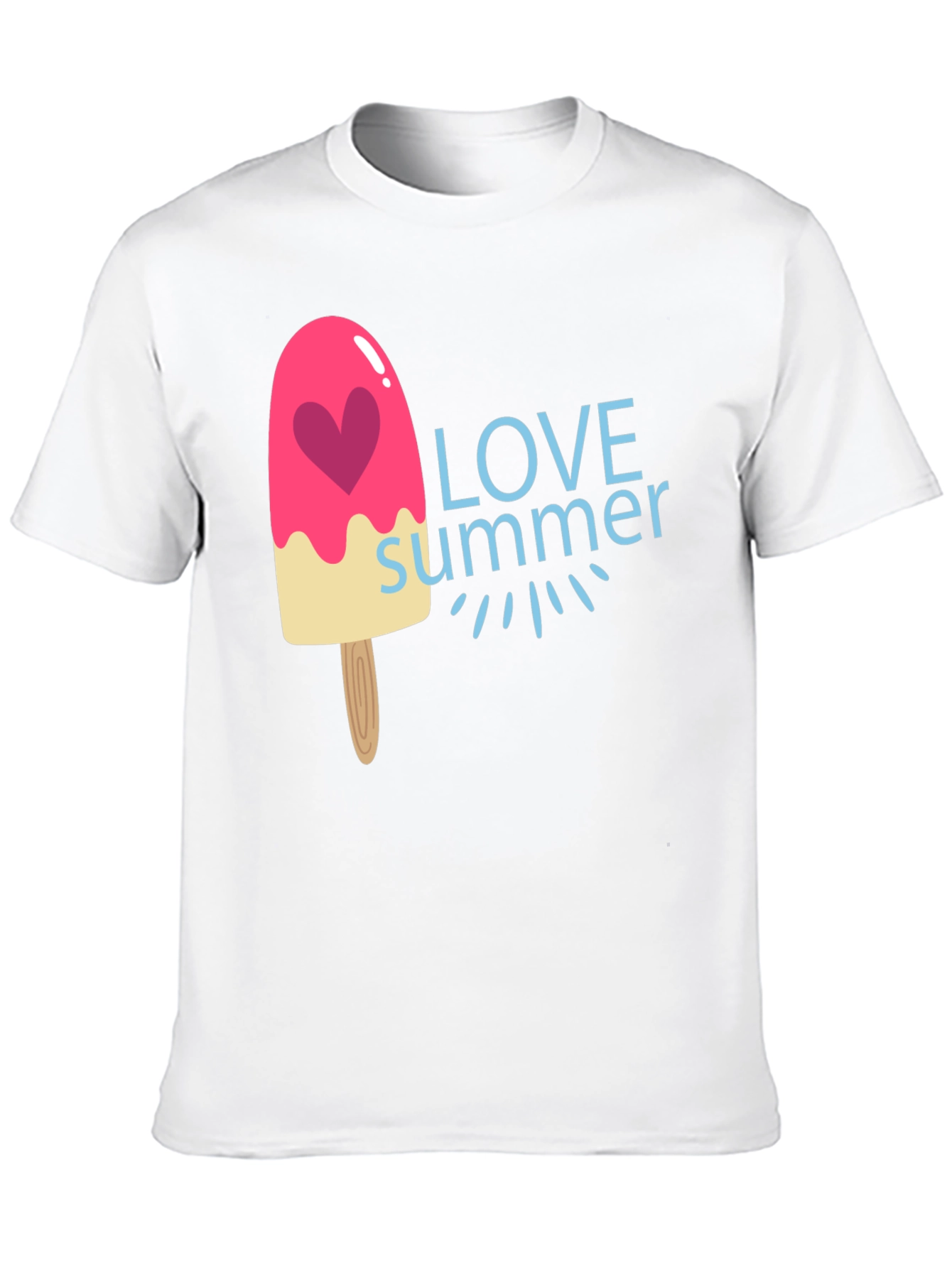 Love Summer Graphic Tee - Fun Ice Cream Design