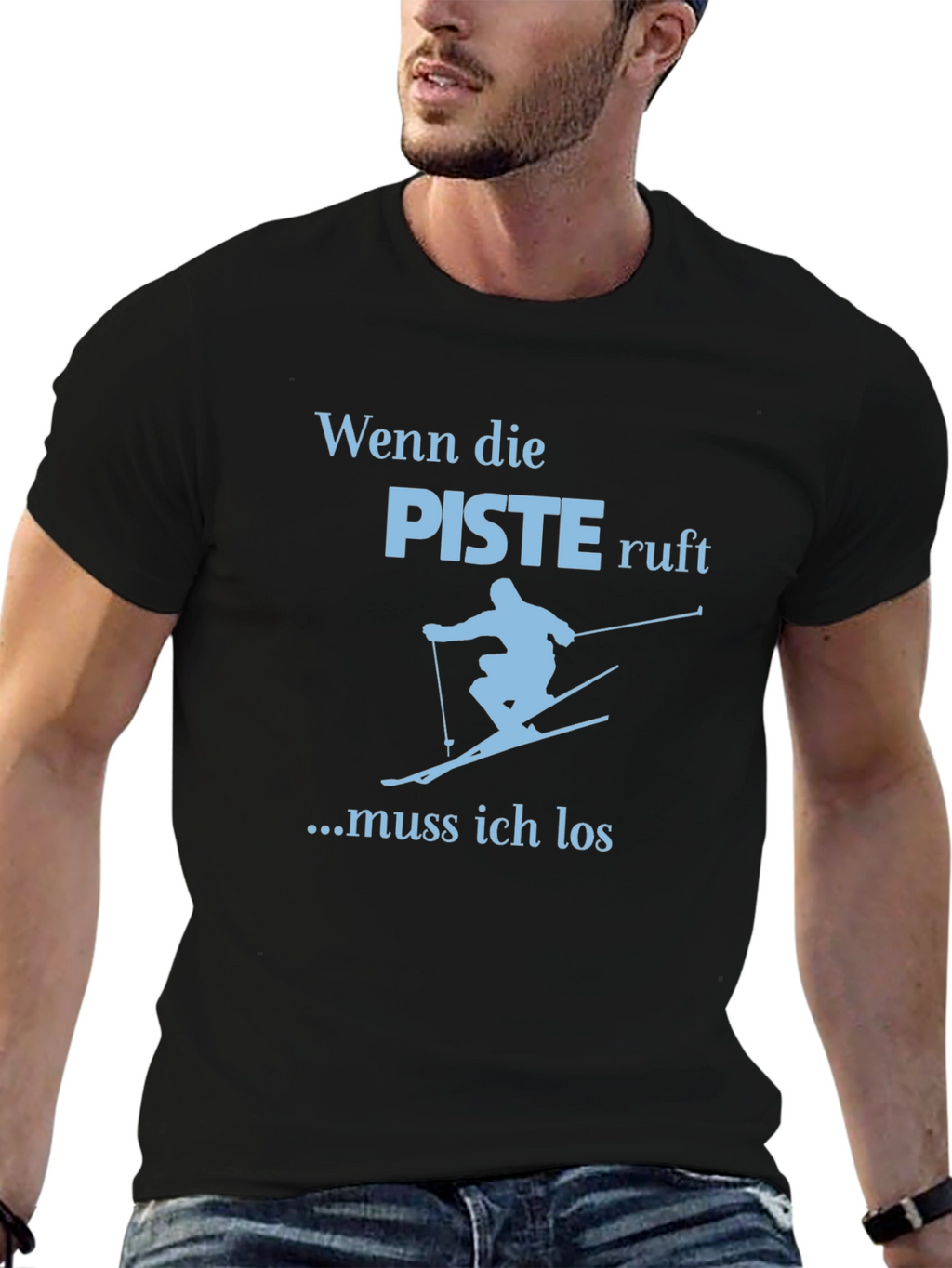 Skiing Graphic Tee - When the slopes call!