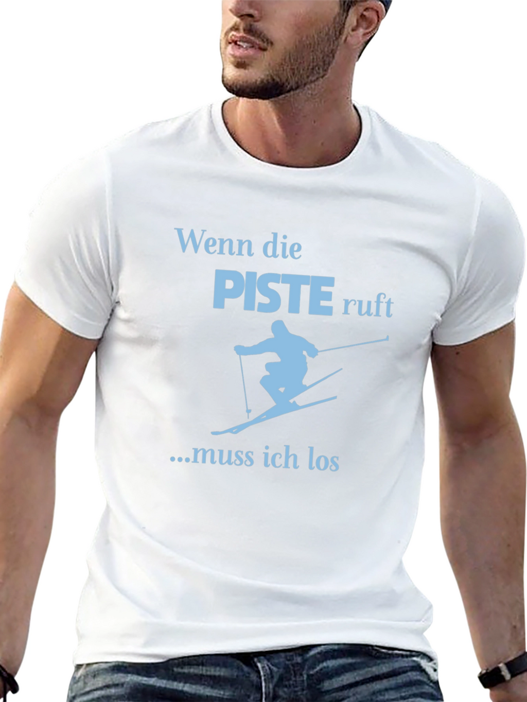 Skiing Graphic Tee - When the slopes call!