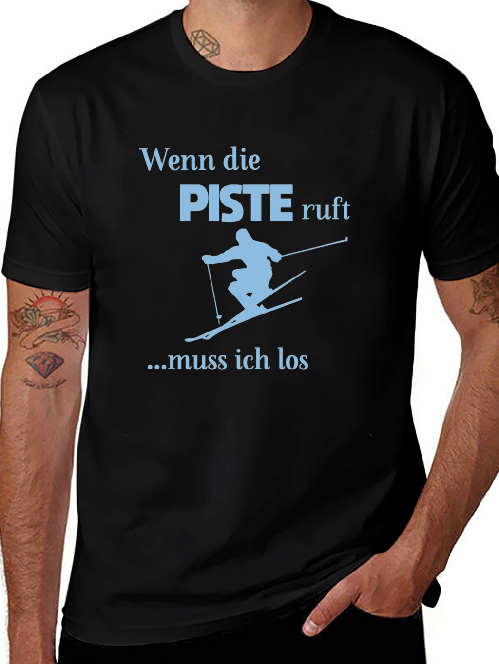 Skiing Graphic Tee - When the slopes call!