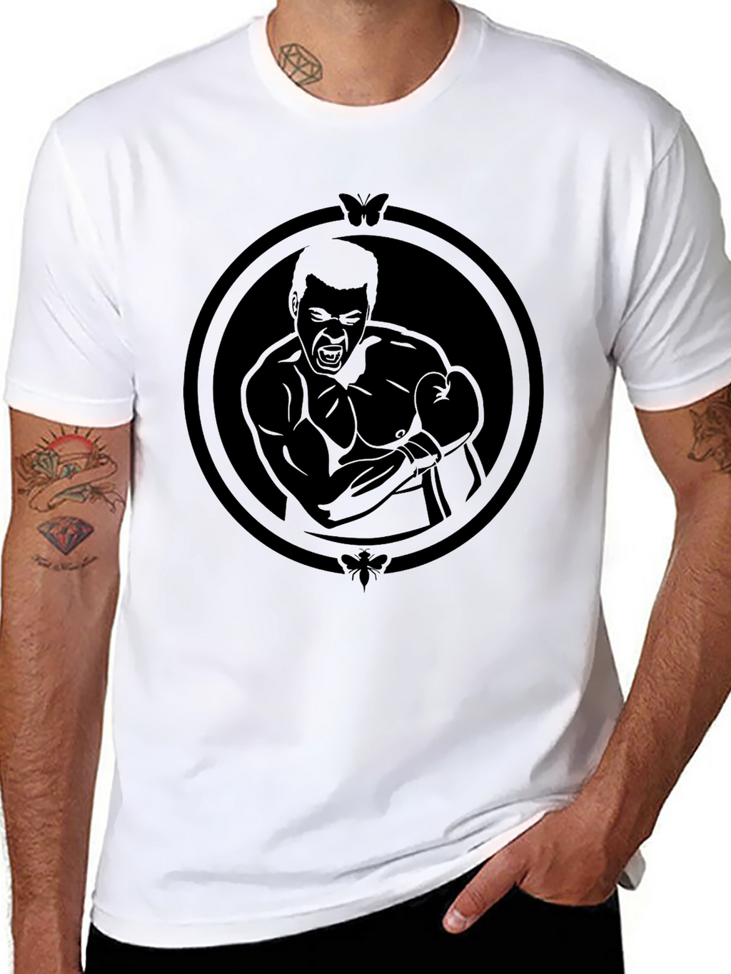 Black Boxing Graphic Tee - Mens Style