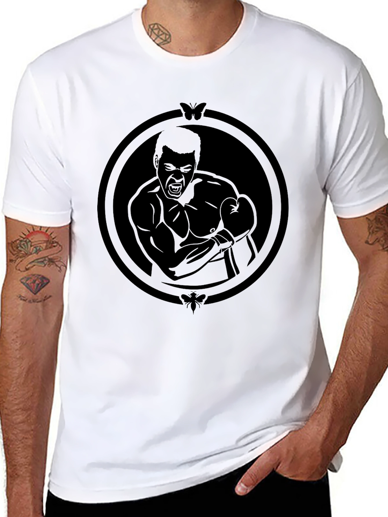 Black Boxing Graphic Tee - Mens Style