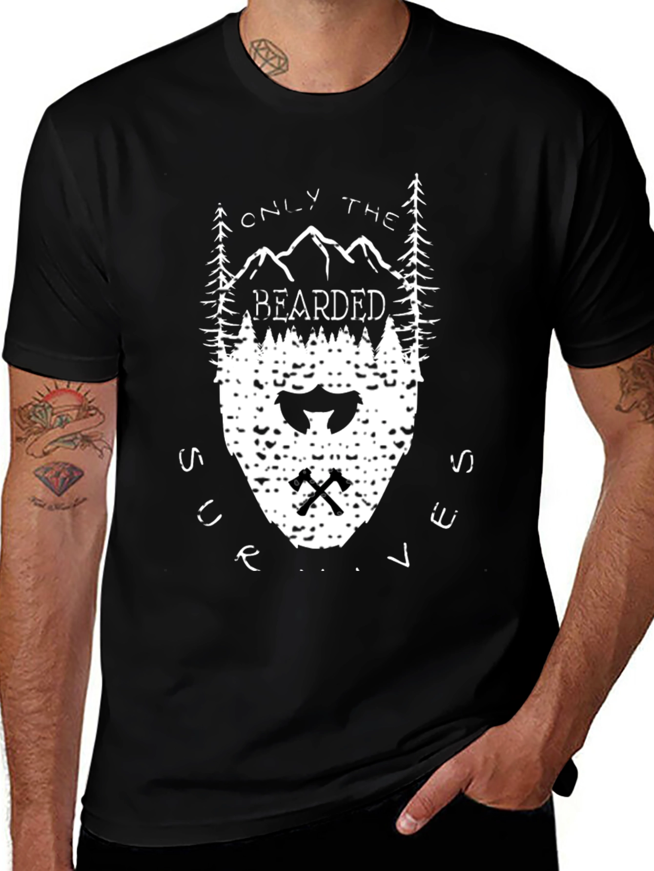 Bearded Man Graphic T-Shirt