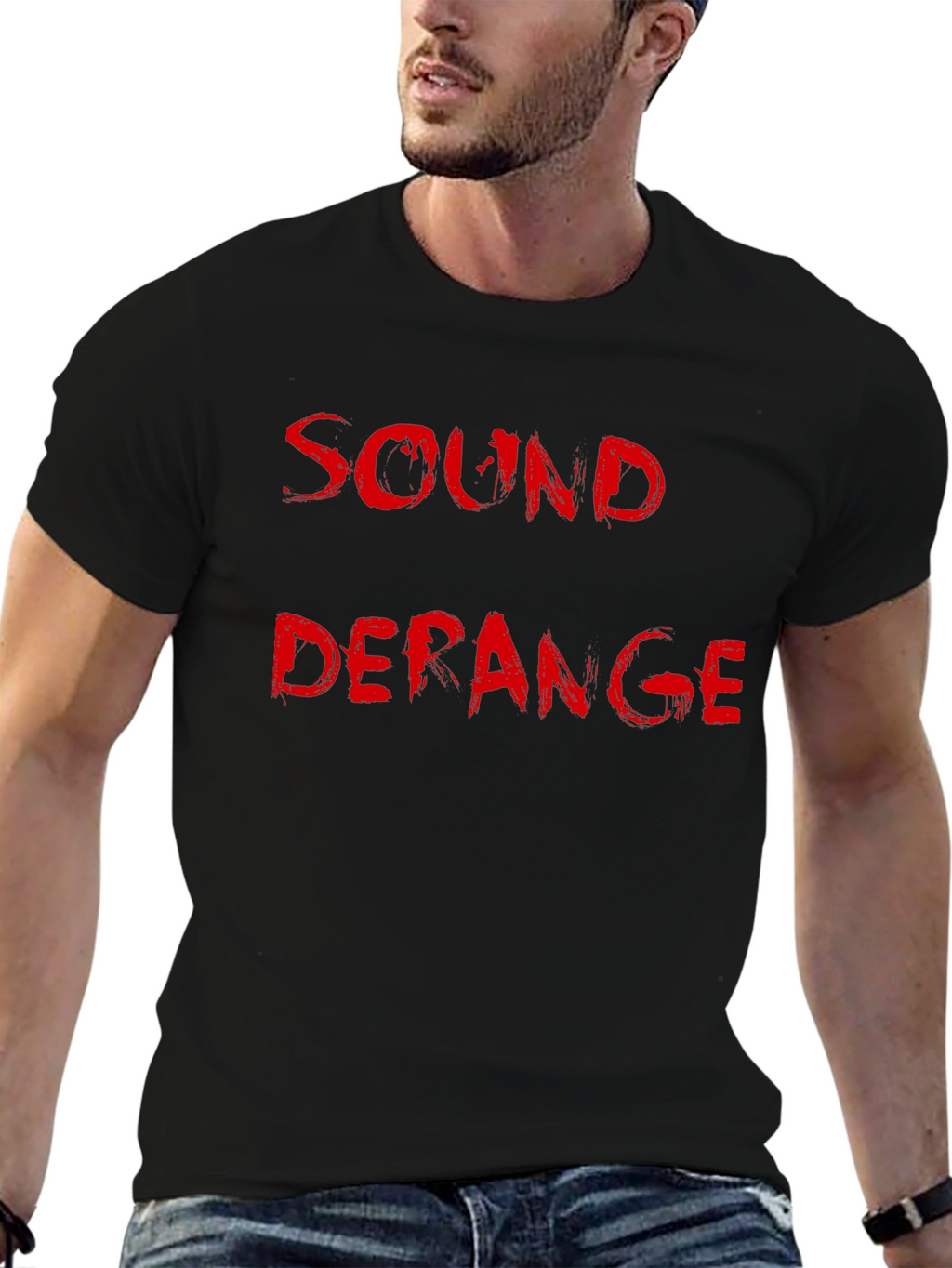 Sound Deranged Black Cotton Graphic Tee