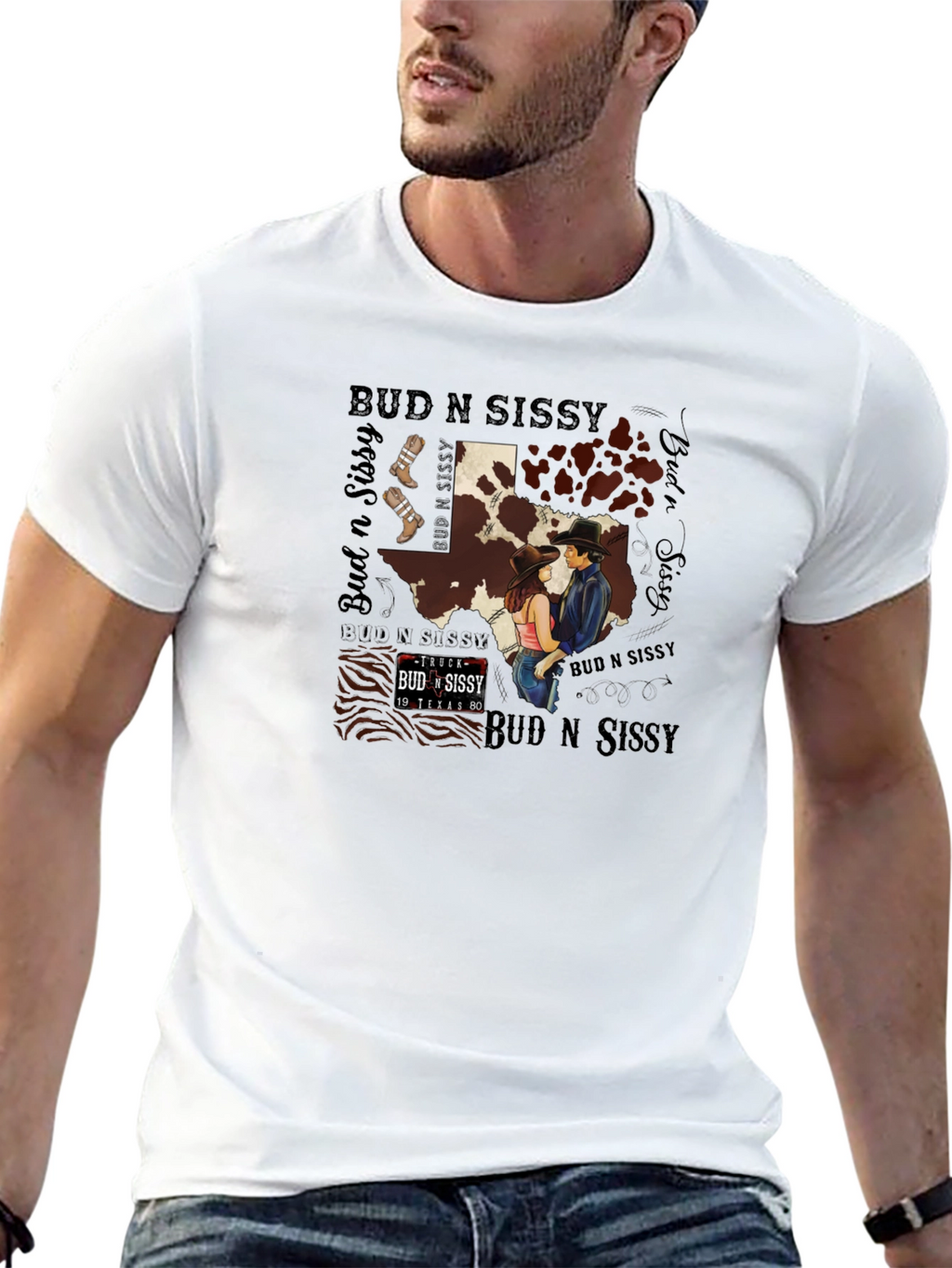 Bud N Sissy Texas Graphic T-Shirt
