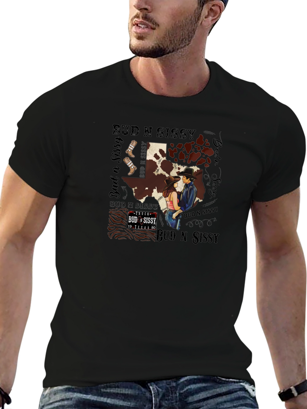 Bud N Sissy Texas Graphic T-Shirt