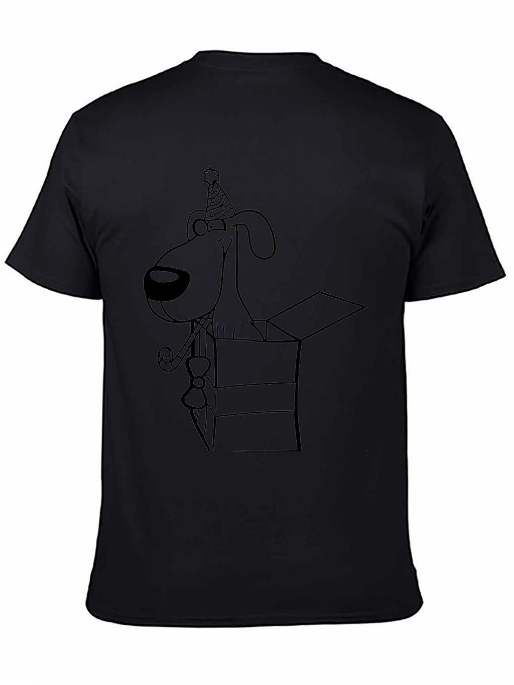 Dog in Box Graphic Tee - Black