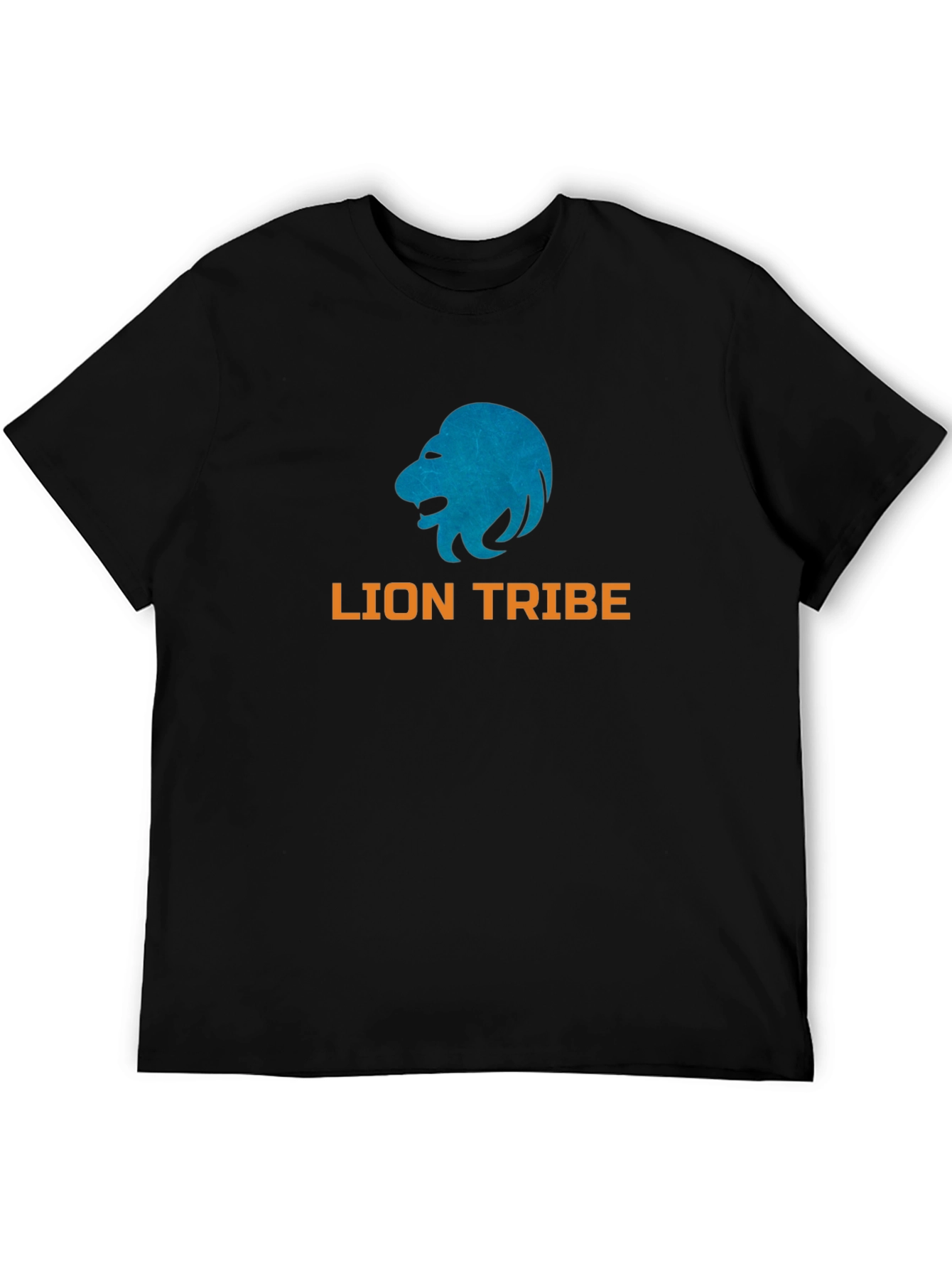 Lion Tribe Graphic Print Black T-Shirt