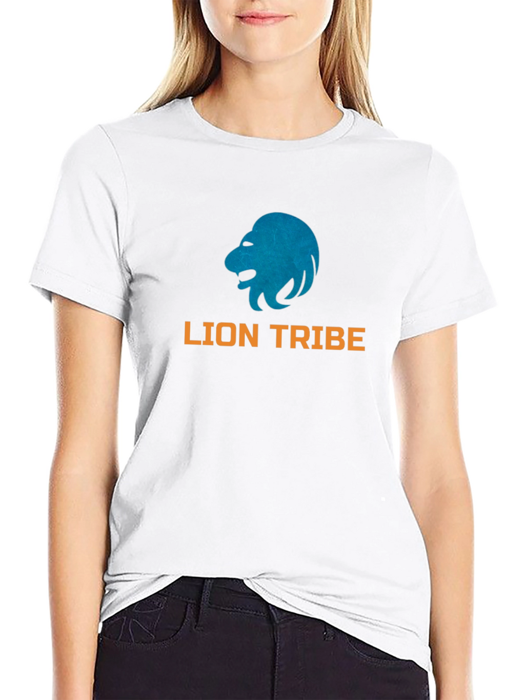 Lion Tribe Graphic Print Black T-Shirt