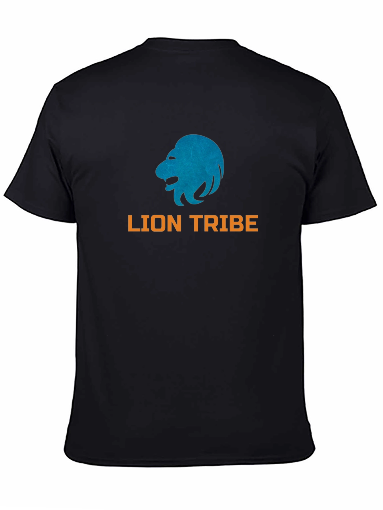 Lion Tribe Graphic Print Black T-Shirt