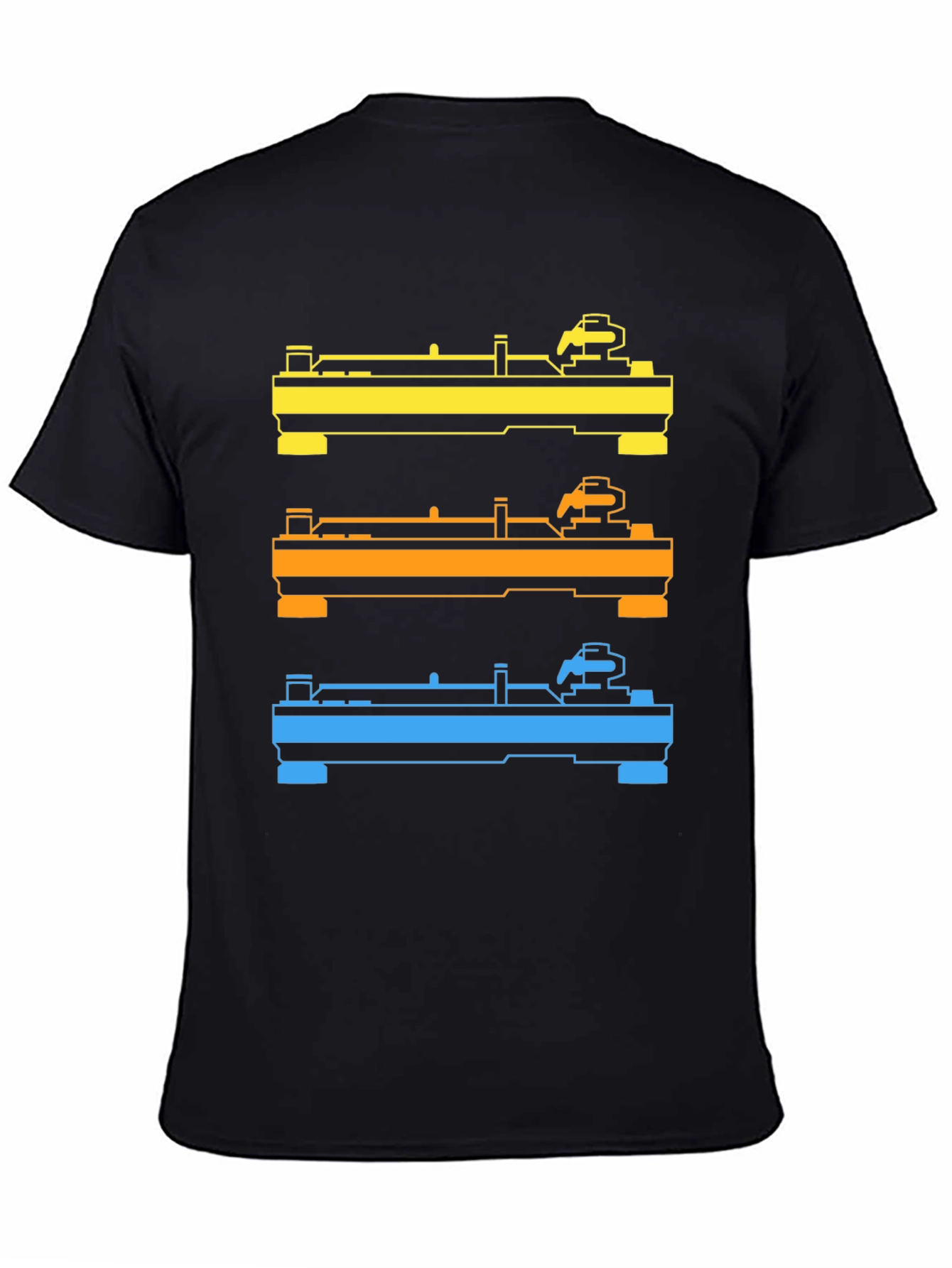 DJ Turntable T-Shirt - Colorful Vinyl Graphic