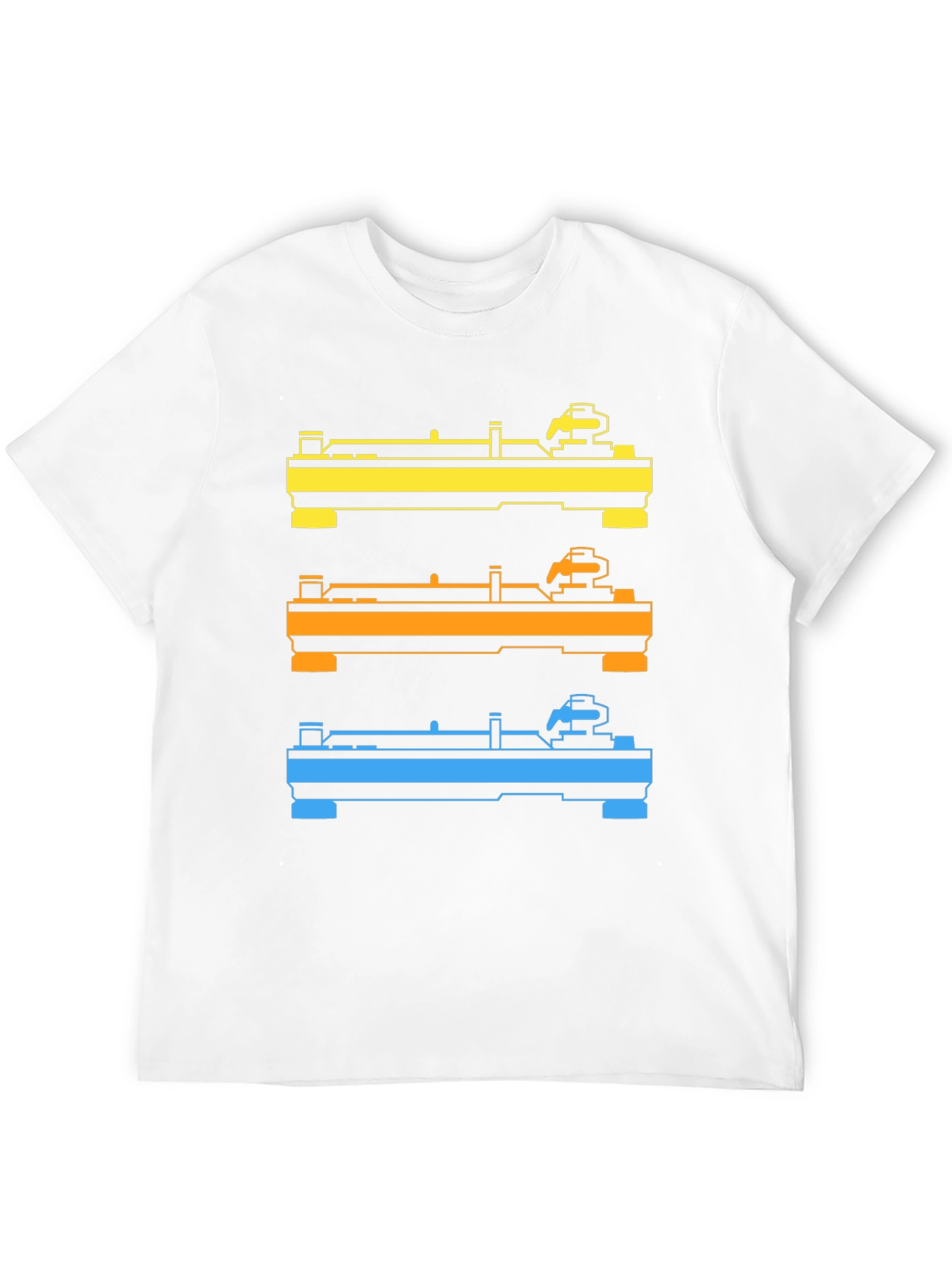 DJ Turntable T-Shirt - Colorful Vinyl Graphic