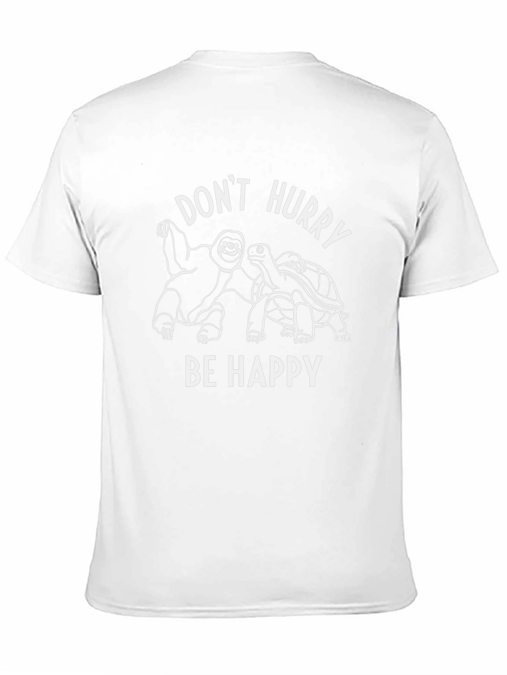 Dont Hurry Be Happy Black Graphic Tee