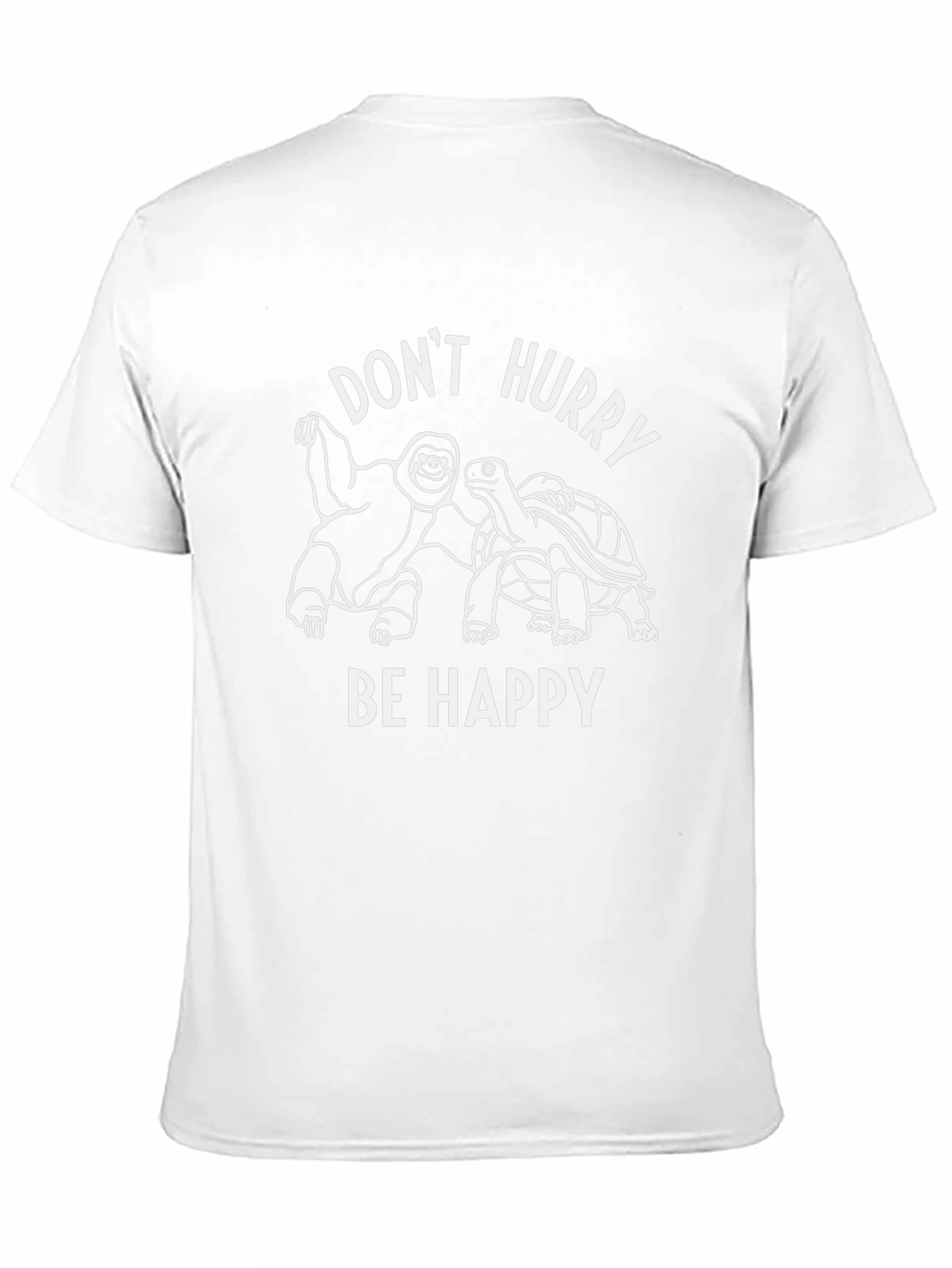 Dont Hurry Be Happy Black Graphic Tee