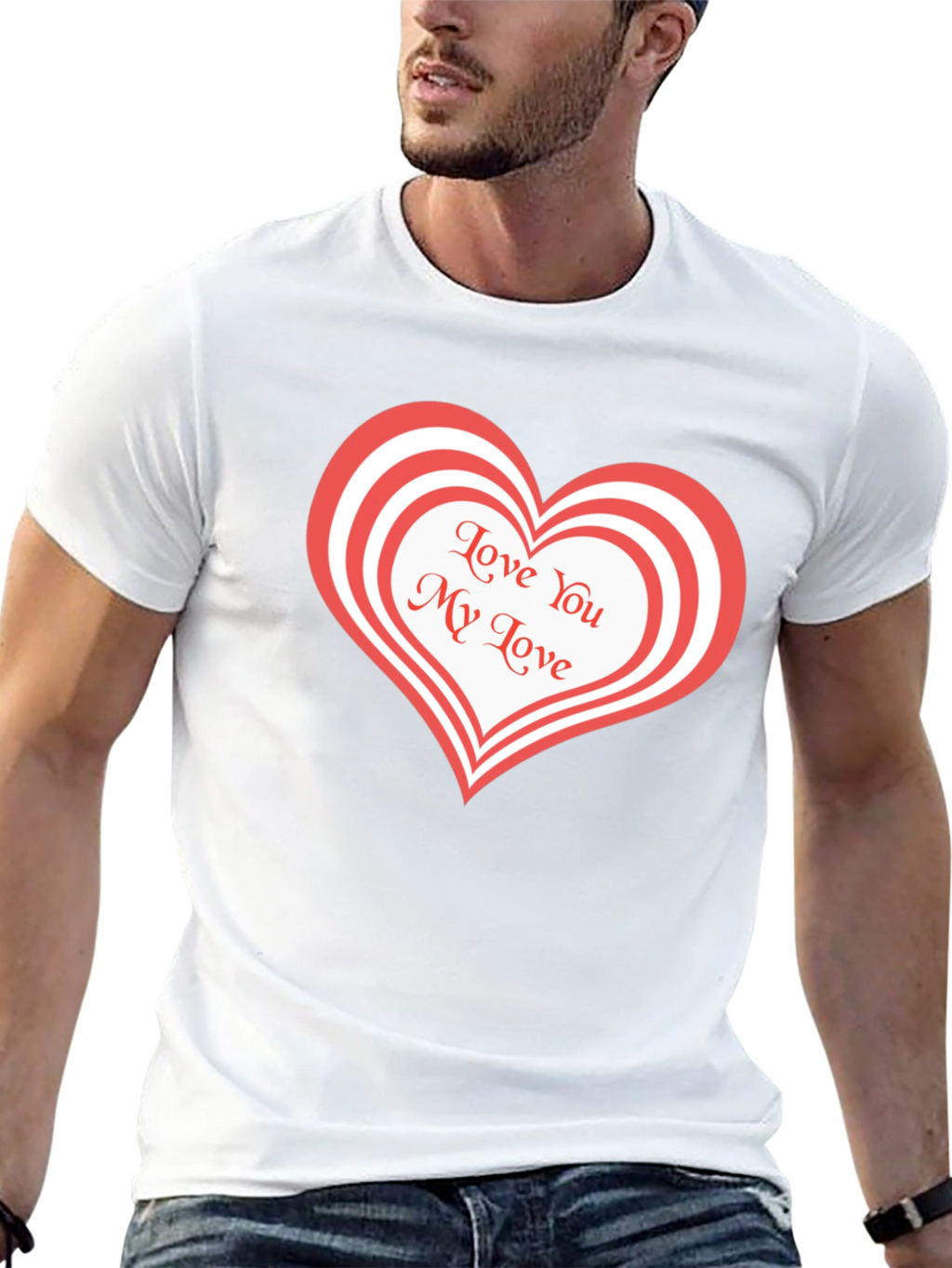 Love You My Love Black T-Shirt