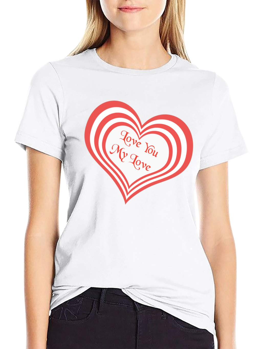 Love You My Love Black T-Shirt