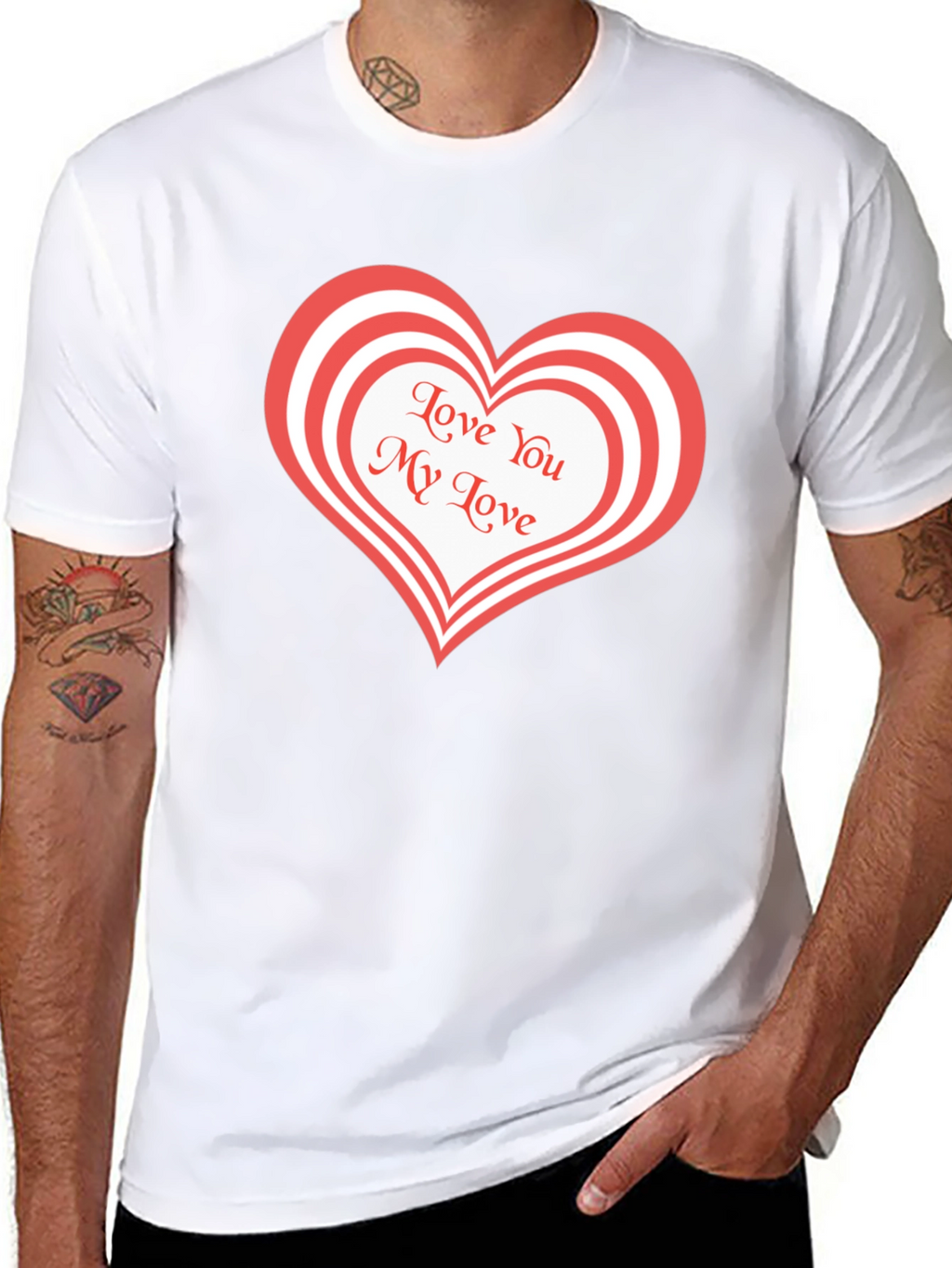 Love You My Love Black T-Shirt